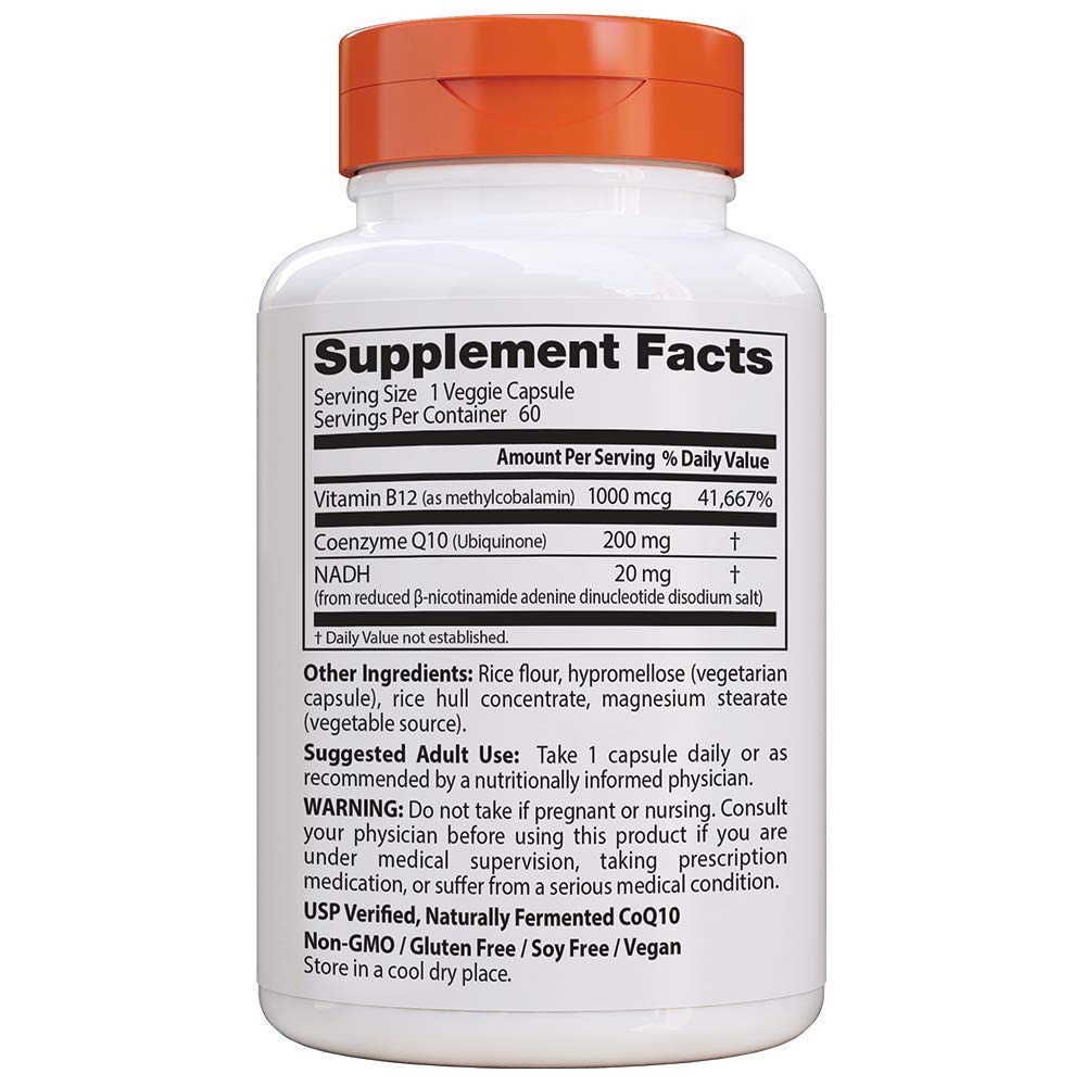 Foto 3 pulgar | Suplemento Doctor's Best Energy + Coq10, Nadh Y B12 60 Comprimidos - Venta Internacional.