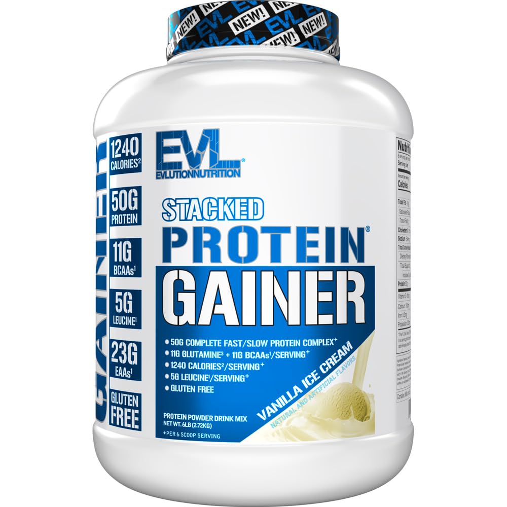 Foto 2 pulgar | Protein Gainer Evlution Nutrition, Vainilla Apilada, 2,7 Kg - Venta Internacional.