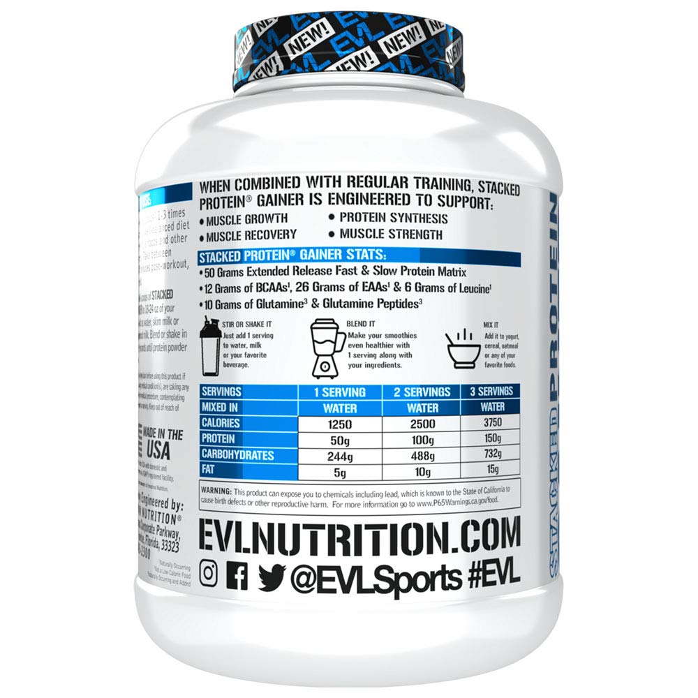 Foto 7 pulgar | Protein Gainer Evlution Nutrition, Vainilla Apilada, 2,7 Kg - Venta Internacional.