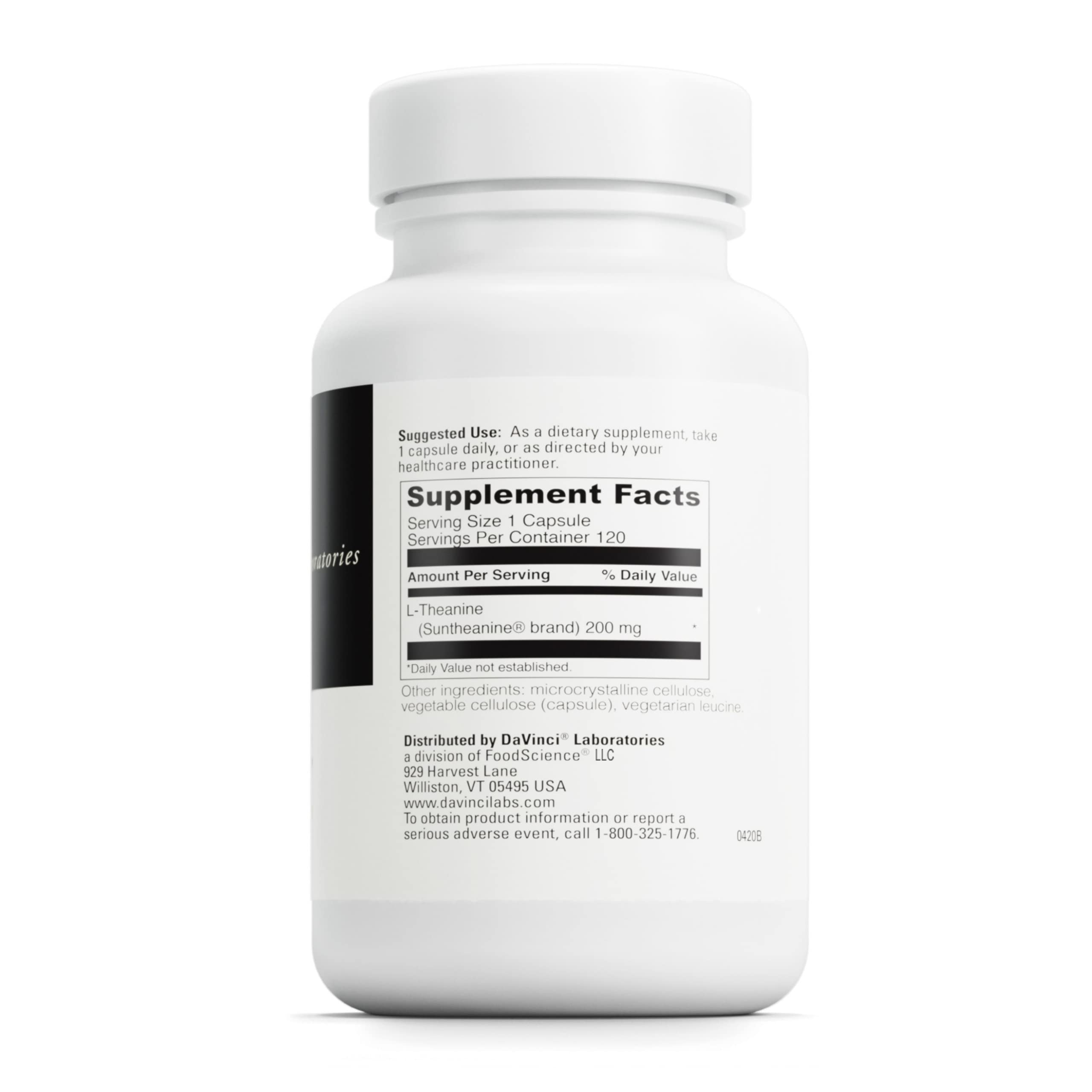 Foto 3 pulgar | Suplemento Alimenticio Davinci Labs L-teanina 200 Mg - 120 Cápsulas - Venta Internacional