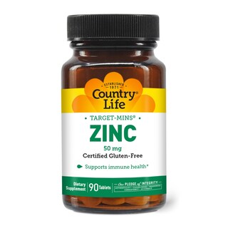Foto 1 | Suplementos ce Zinc Country Life Target-mins Zinc 50 Mg 90 Comprimidos - Venta Internacional