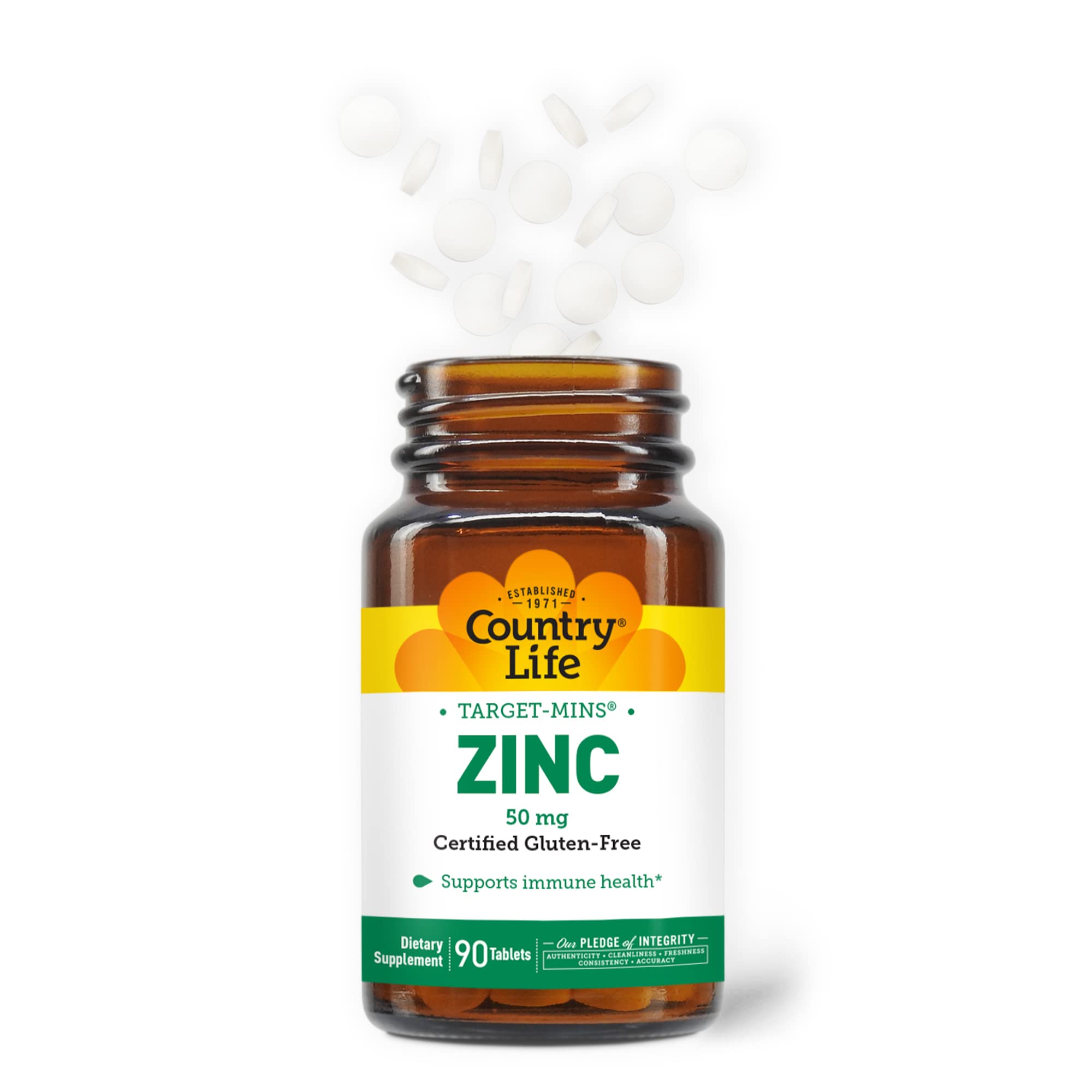 Foto 4 pulgar | Suplementos ce Zinc Country Life Target-mins Zinc 50 Mg 90 Comprimidos - Venta Internacional