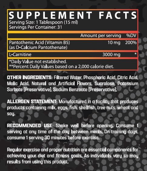 Foto 3 pulgar | Suplemento Nutrex Research Liquid Carnitine 3000 Orange Mango - Venta Internacional.