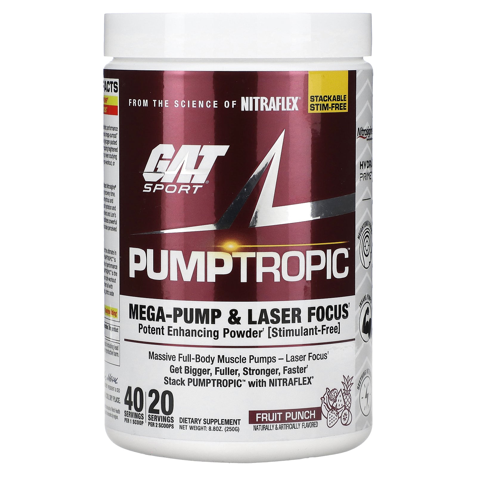Foto 2 pulgar | Suplemento Gat Pumptropic Fruit Punch 250 G - Venta Internacional.