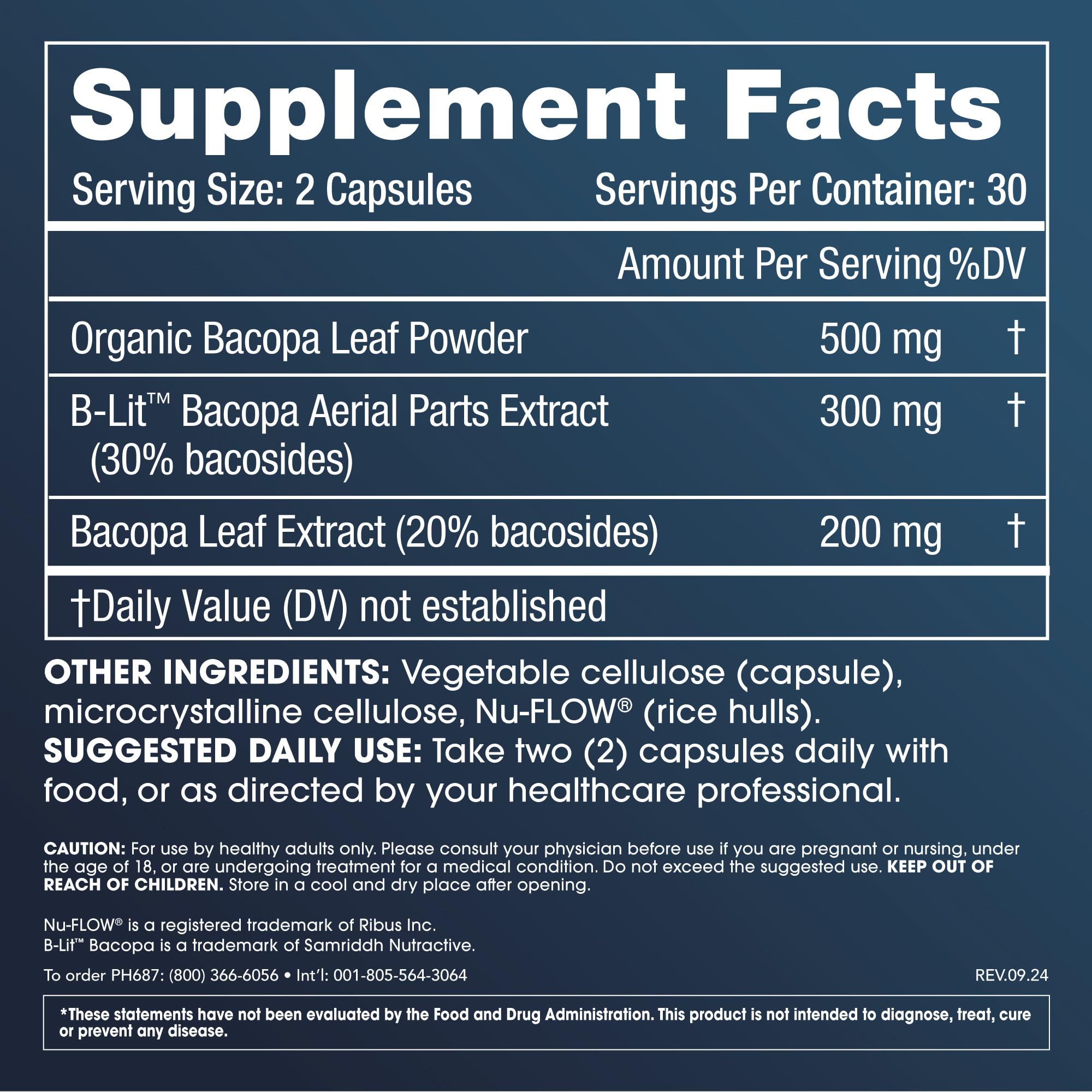 Foto 3 pulgar | Suplemento Prohealth Full Spectrum Bacopa 1000 Mg 60 Cápsulas - Venta Internacional.