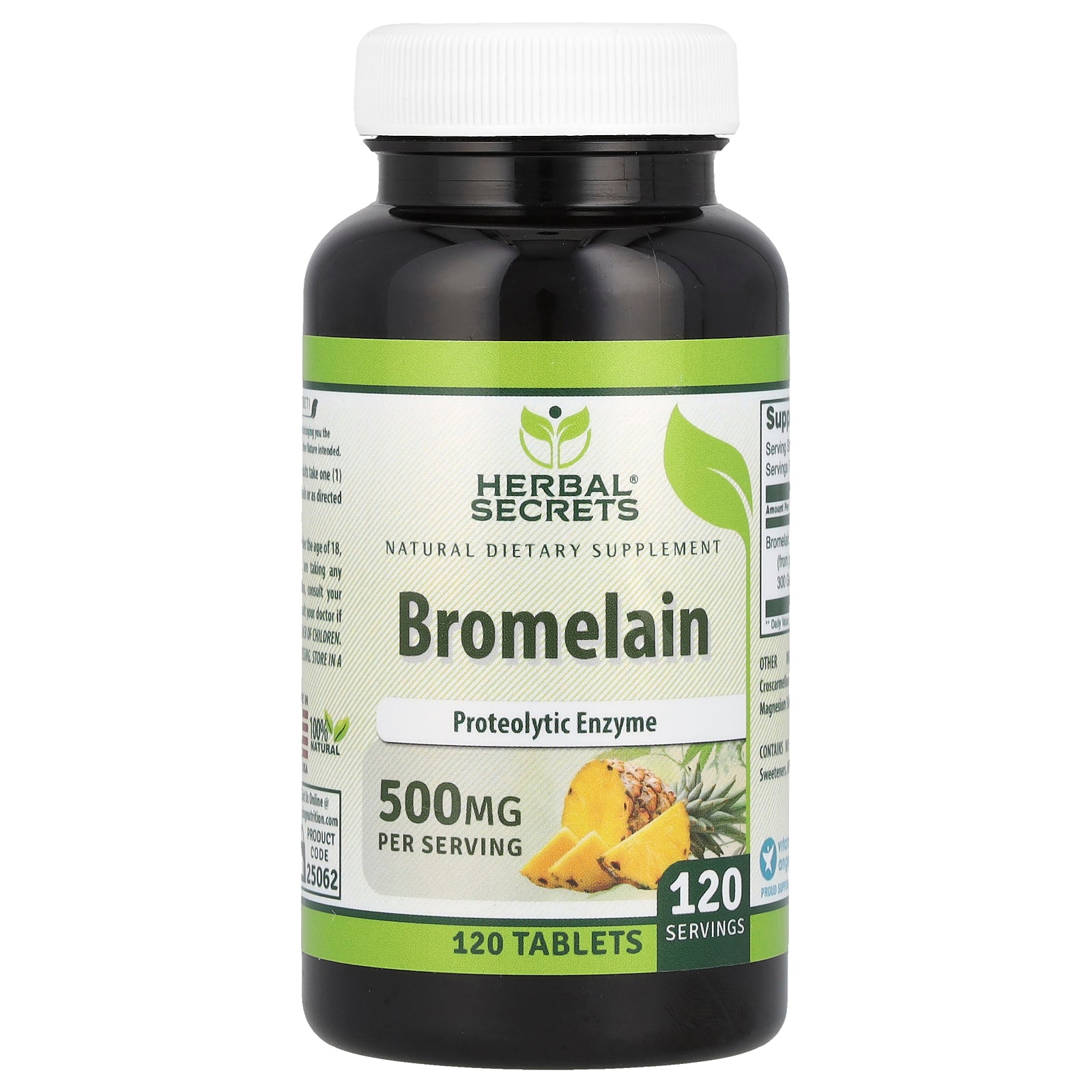 Foto 2 pulgar | Suplemento Herbal Secrets De Bromelina 500 Mg 120 Comprimidos - Venta Internacional.