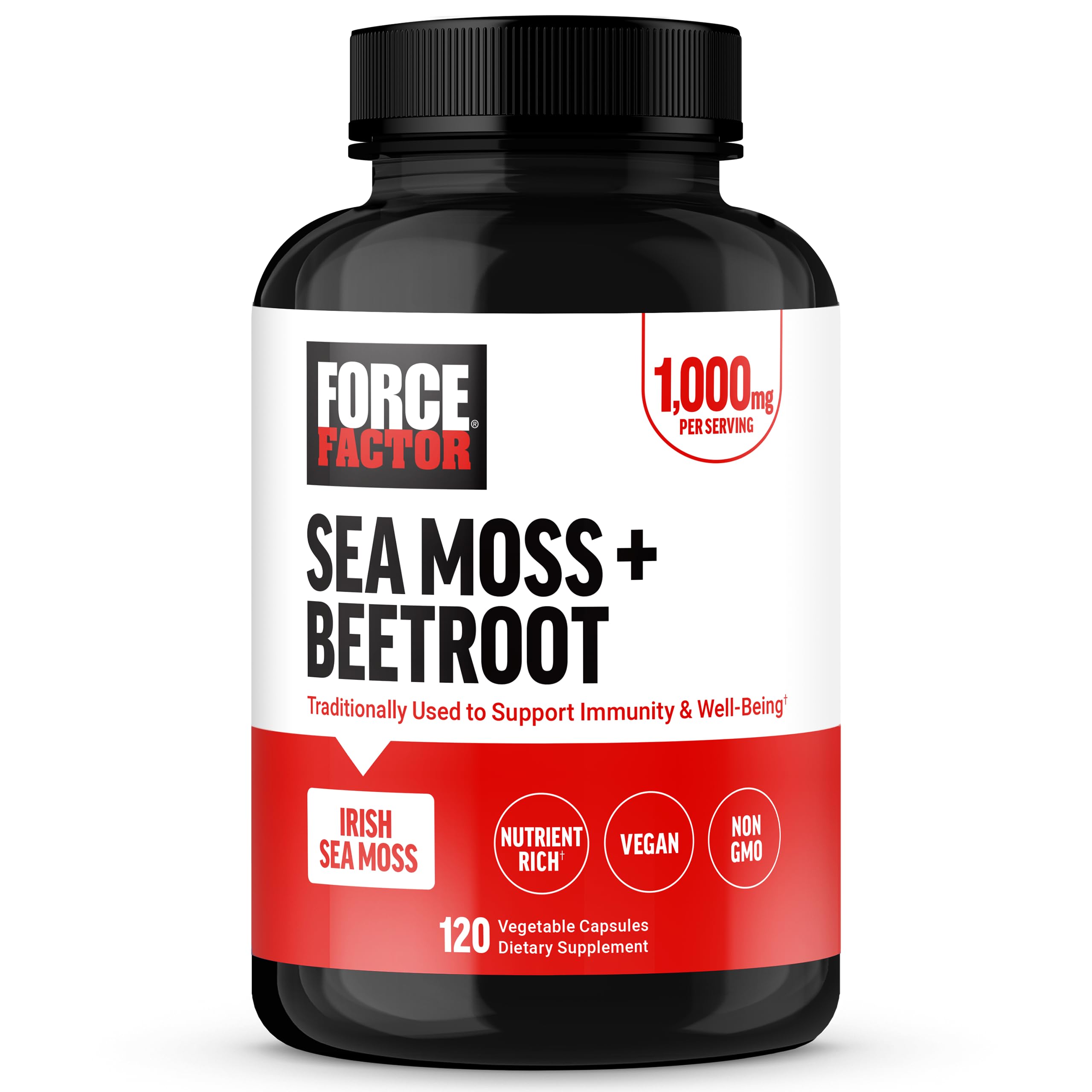 Foto 1 | Suplemento Force Factor Irish Sea Moss + Remolacha, 120 Cápsulas - Venta Internacional.