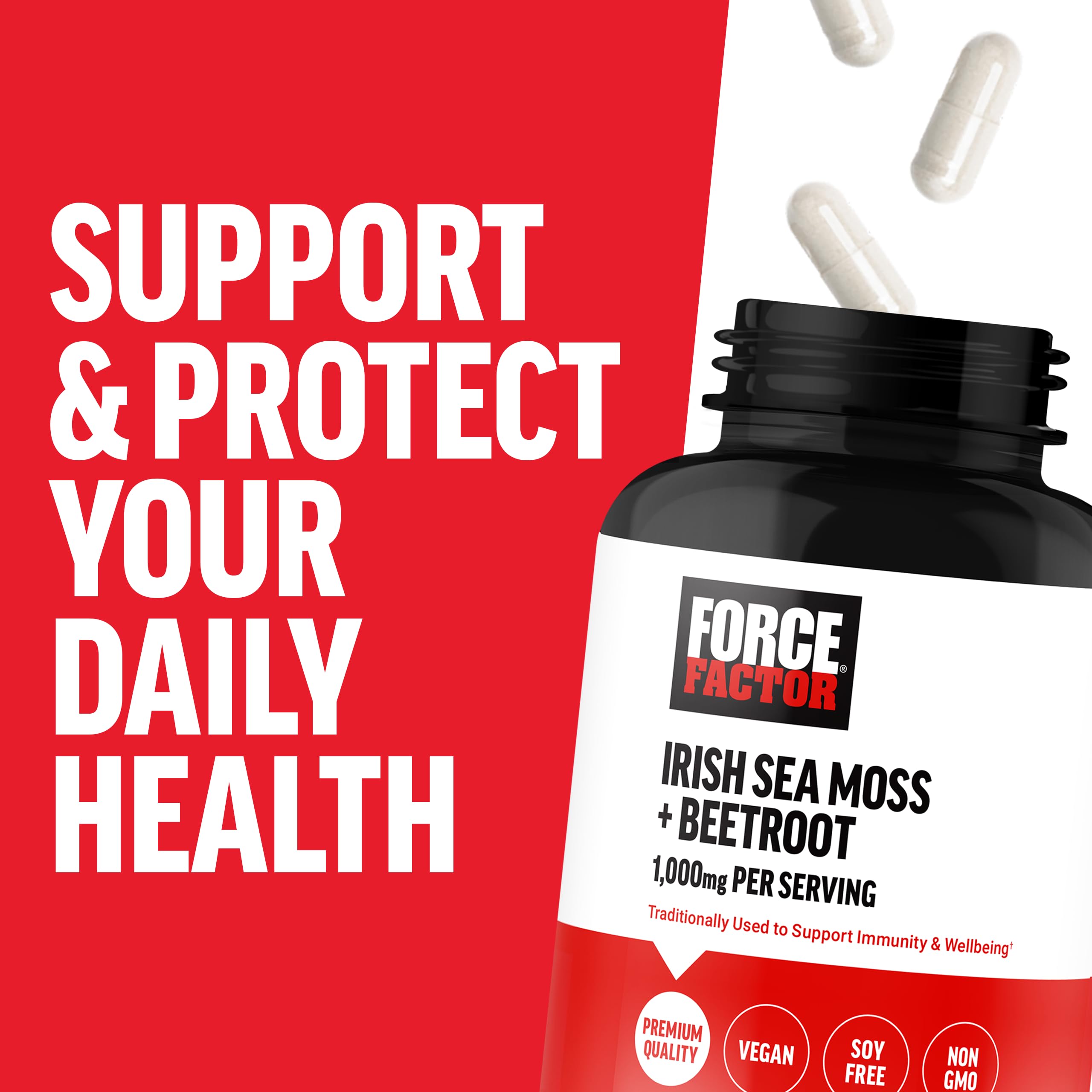 Foto 7 | Suplemento Force Factor Irish Sea Moss + Remolacha, 120 Cápsulas - Venta Internacional.