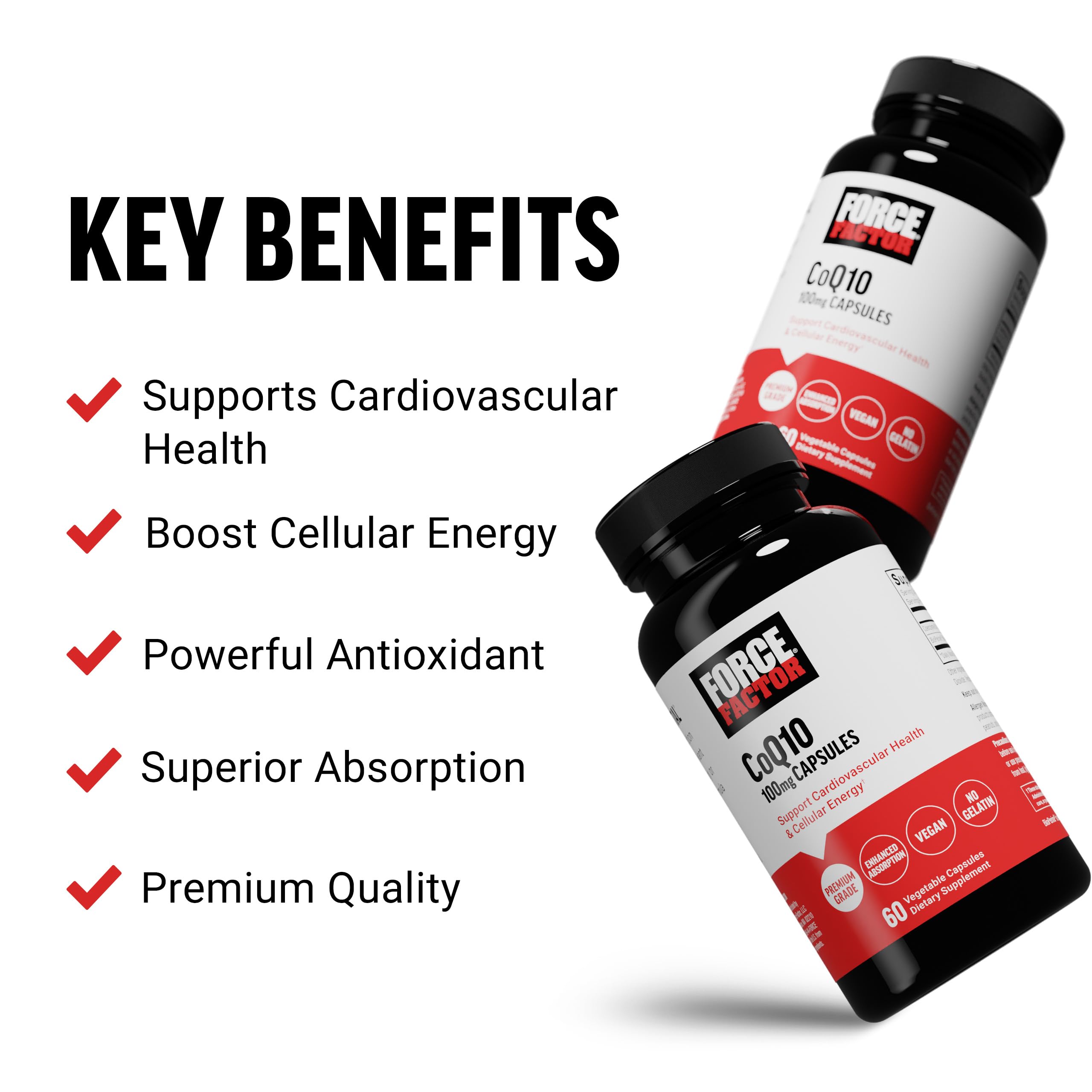 Foto 3 pulgar | Suplemento Force Factor Coq10 100 Mg Heart Health 60 Cápsulas - Venta Internacional.