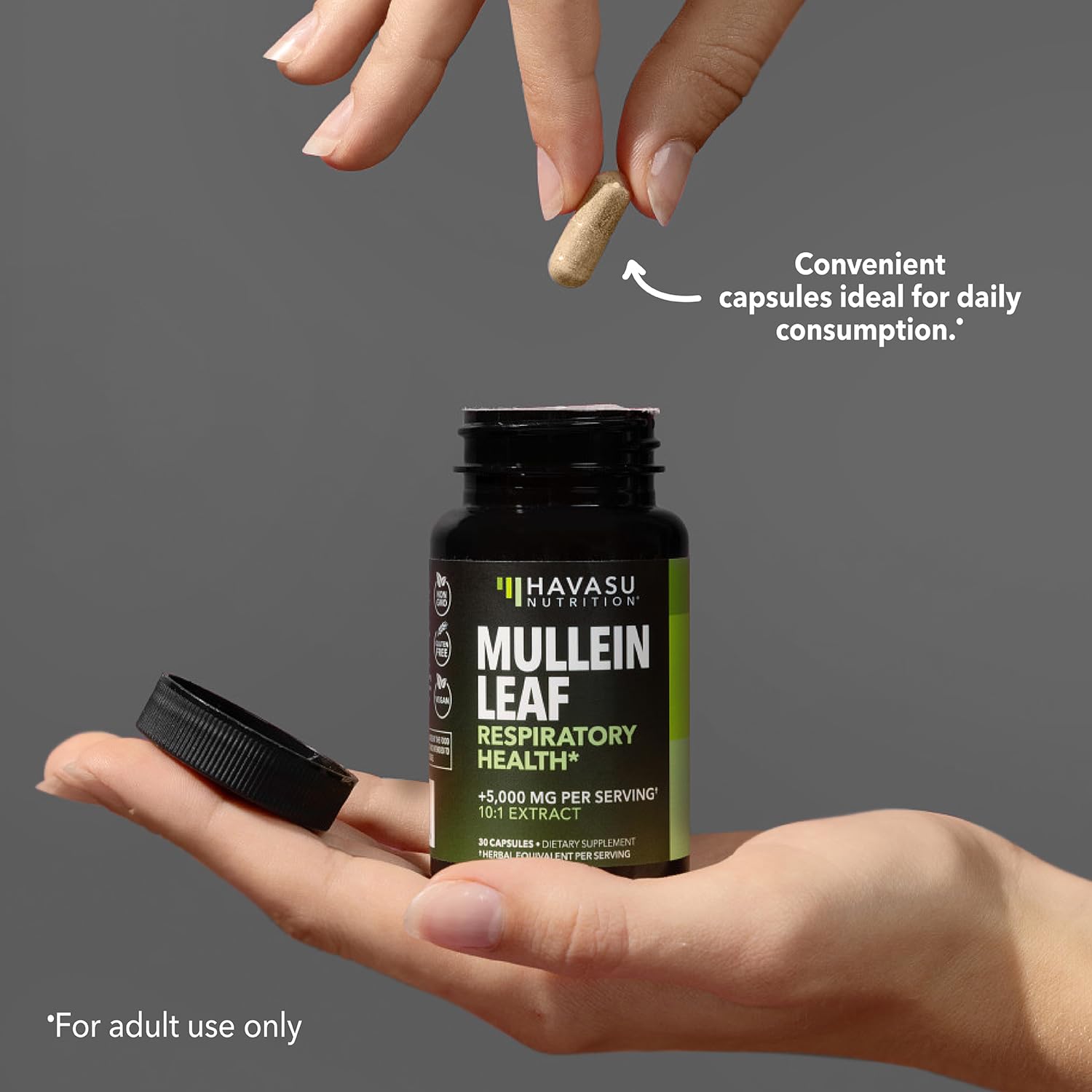 Foto 7 pulgar | Suplemento Havasu Nutrition Mullein Leaf 5000 Mg 90 Cápsulas - Venta Internacional.