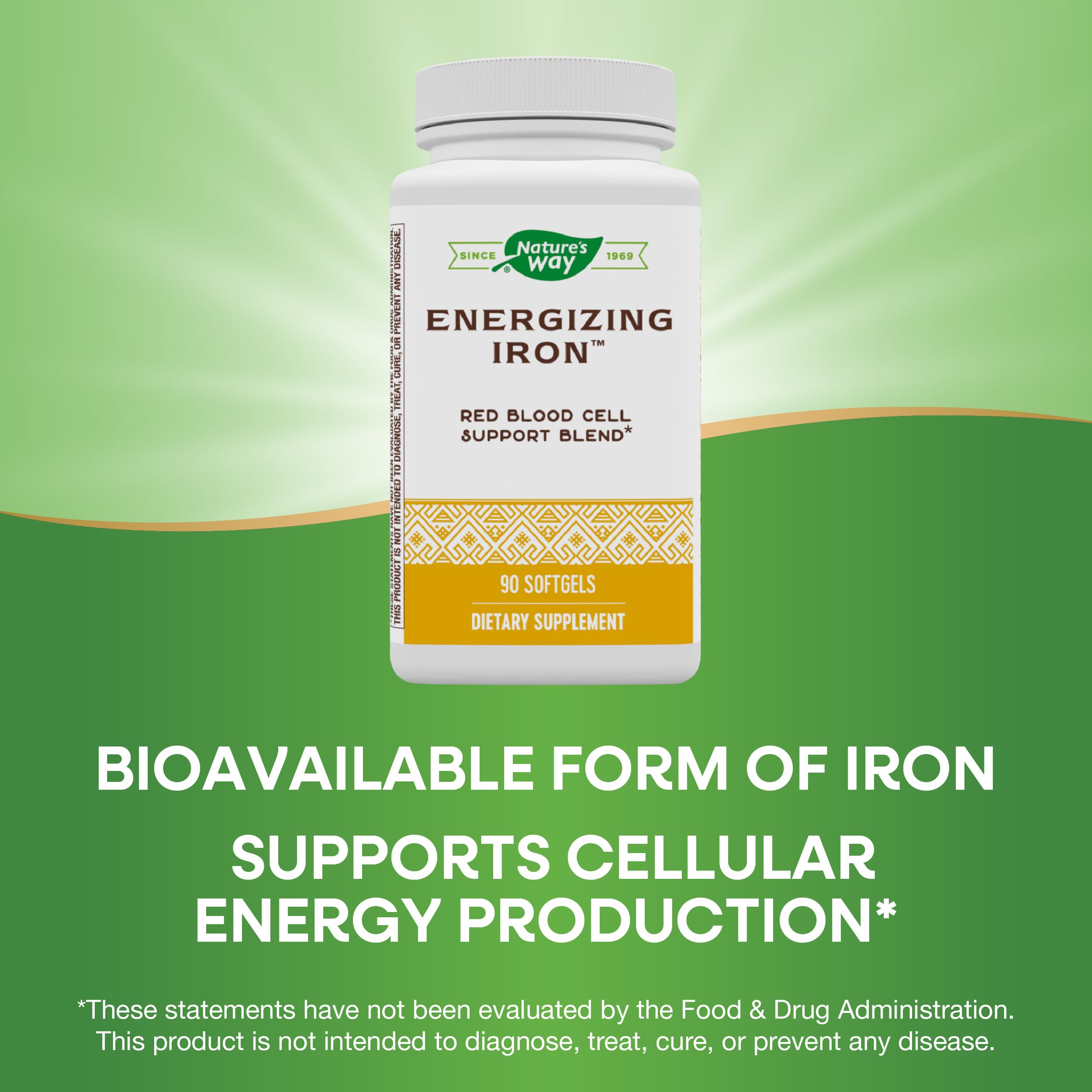 Foto 4 pulgar | Complementa 8 Mg De Hierro Energizante De Nature's Way Con Vitamina B12 - Venta Internacional.