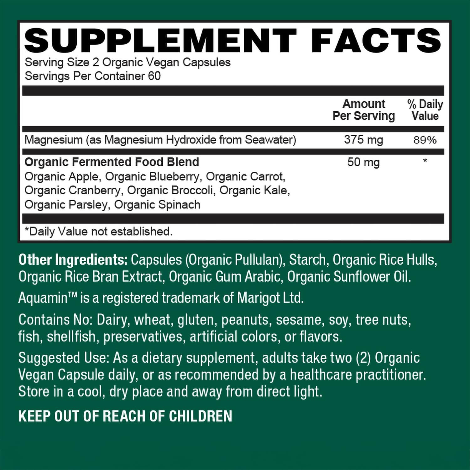 Foto 6 pulgar | Suplemento Plantfusion, Complejo Vegano De Magnesio, 375 Mg, 120 Cápsulas - Venta Internacional.