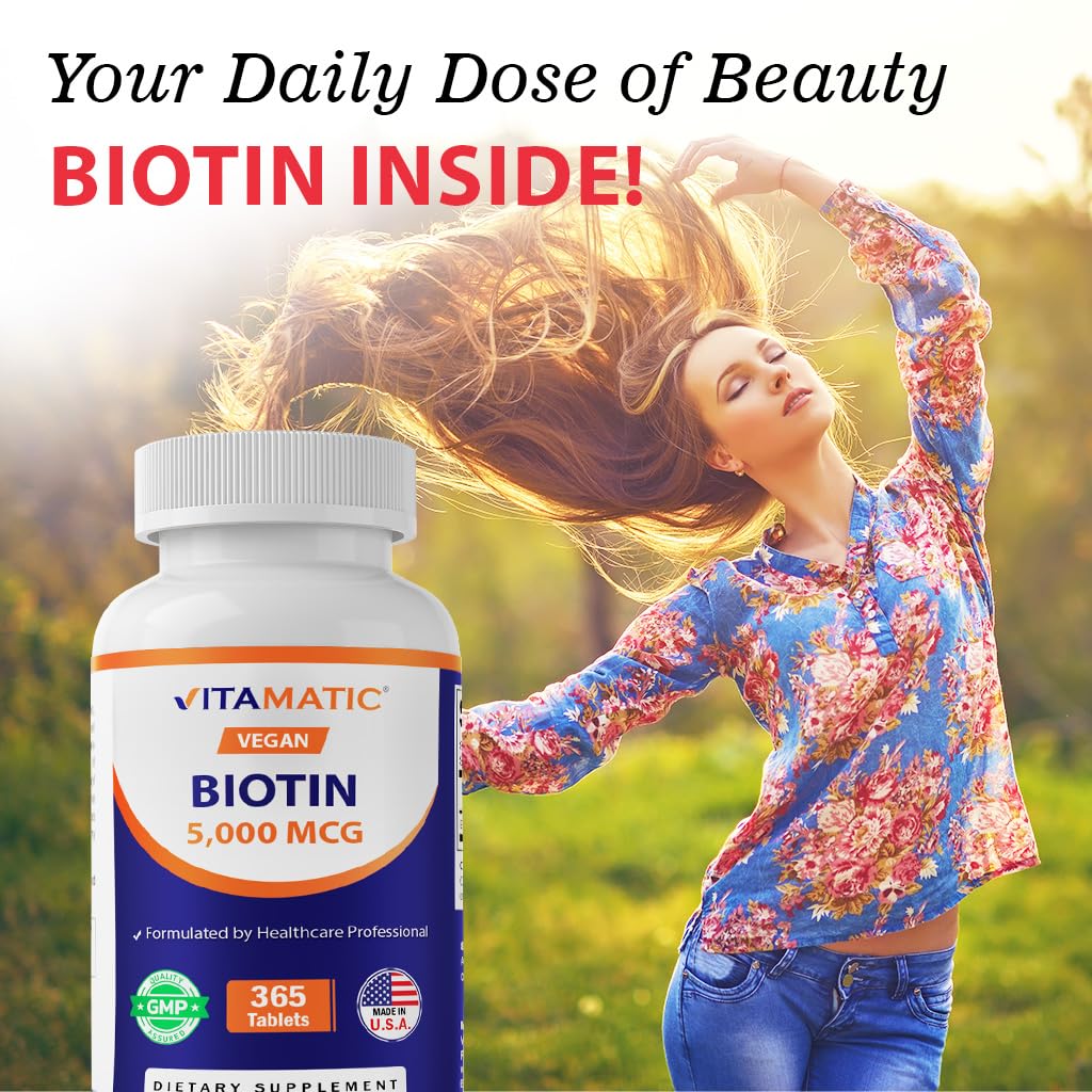 Foto 5 pulgar | Suplemento Vitamático De Biotina 5000 Mcg (5 Mg) 365 Tabletas - Venta Internacional.