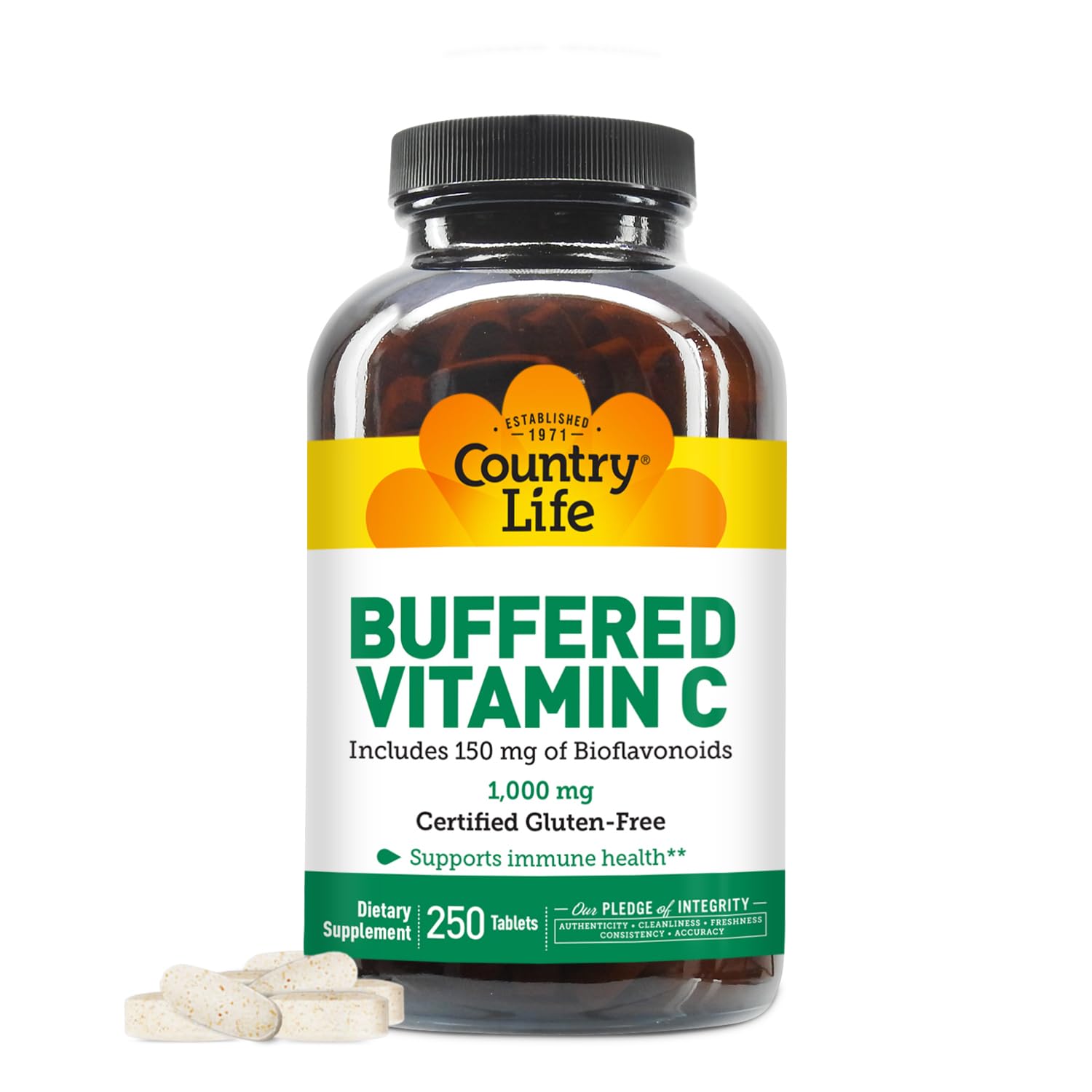 Foto 2 pulgar | Suplemento Country Life de Vitamina C Tamponada 1000 Mg 250 Comprimidos - Venta Internacional