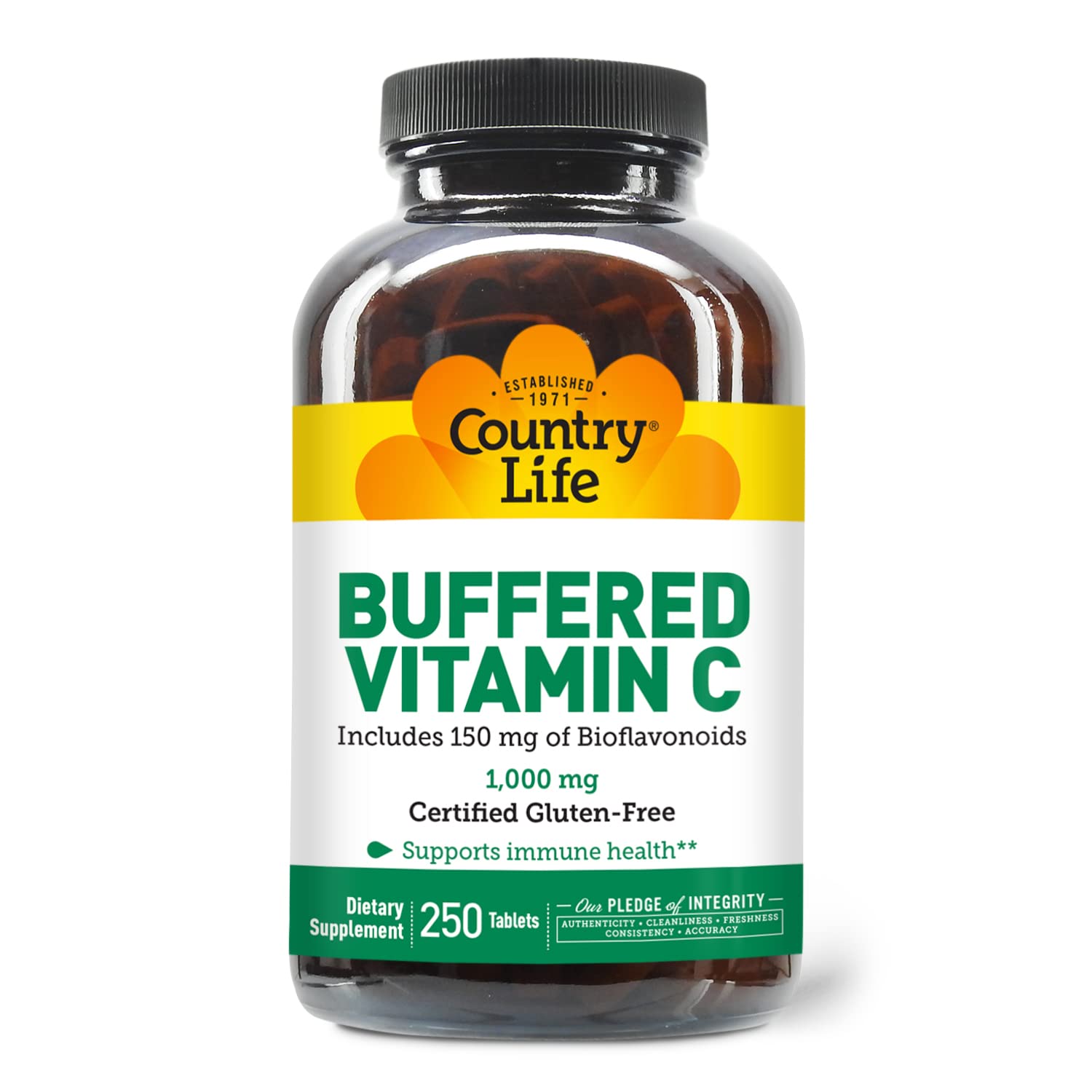 Foto 3 pulgar | Suplemento Country Life de Vitamina C Tamponada 1000 Mg 250 Comprimidos - Venta Internacional