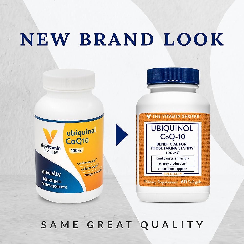 Foto 3 | Suplemento The Vitamin Shoppe Con Ubiquinol Coq-10, 100 Mg, 60 Cápsulas Blandas - Venta Internacional.