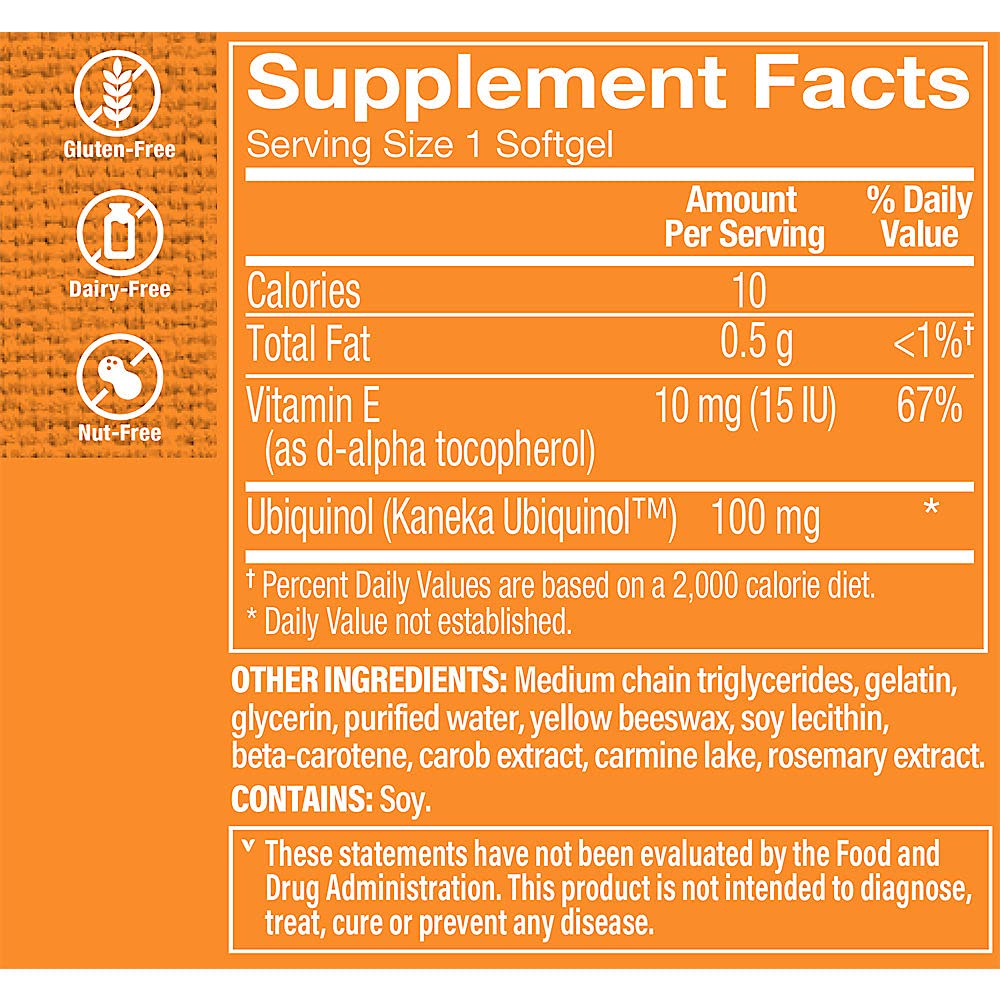 Foto 5 pulgar | Suplemento The Vitamin Shoppe Con Ubiquinol Coq-10, 100 Mg, 60 Cápsulas Blandas - Venta Internacional.