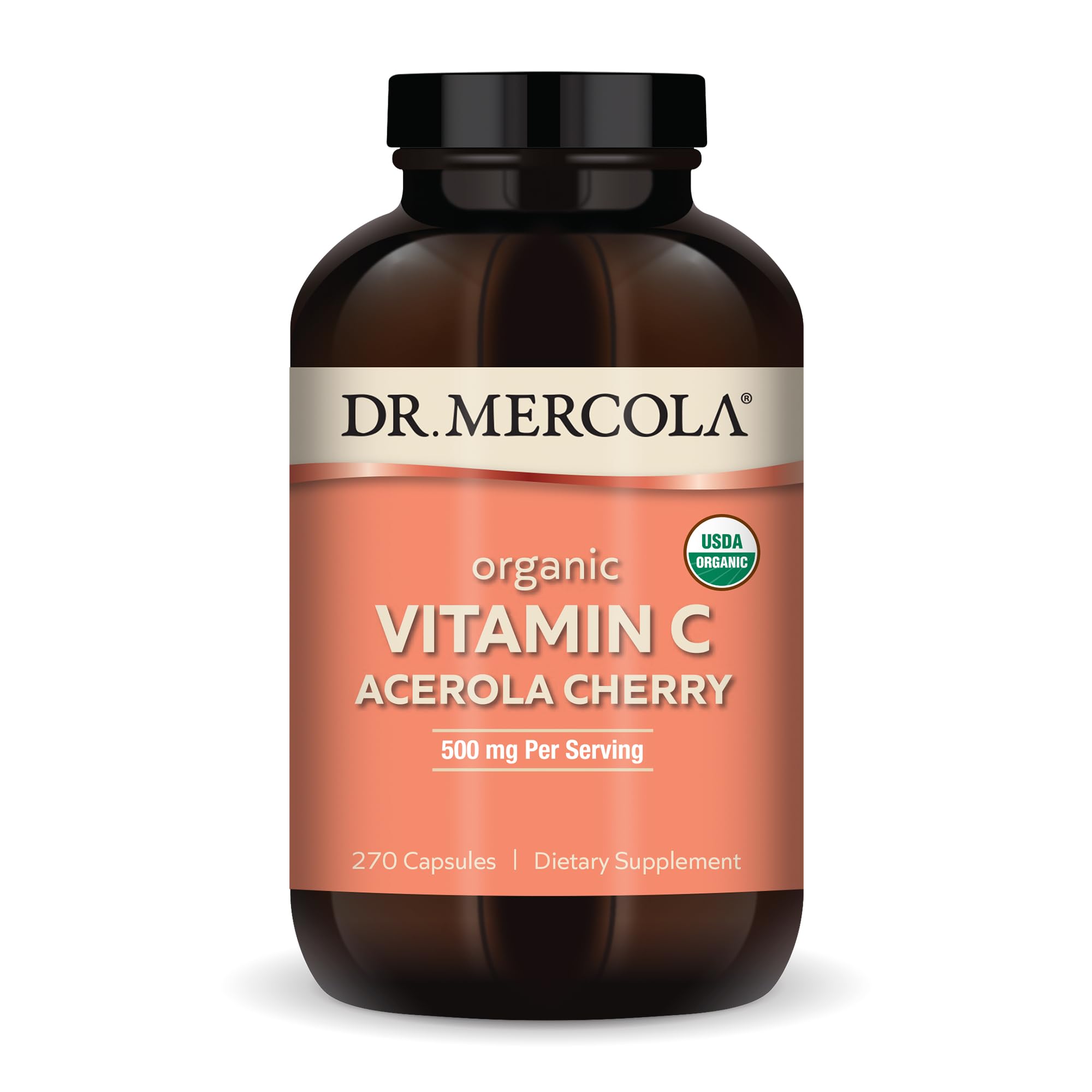 Foto 2 pulgar | Suplemento Dr. Mercola, Vitamina C Orgánica, Acerola Y Cereza, 270 Cápsulas - Venta Internacional.
