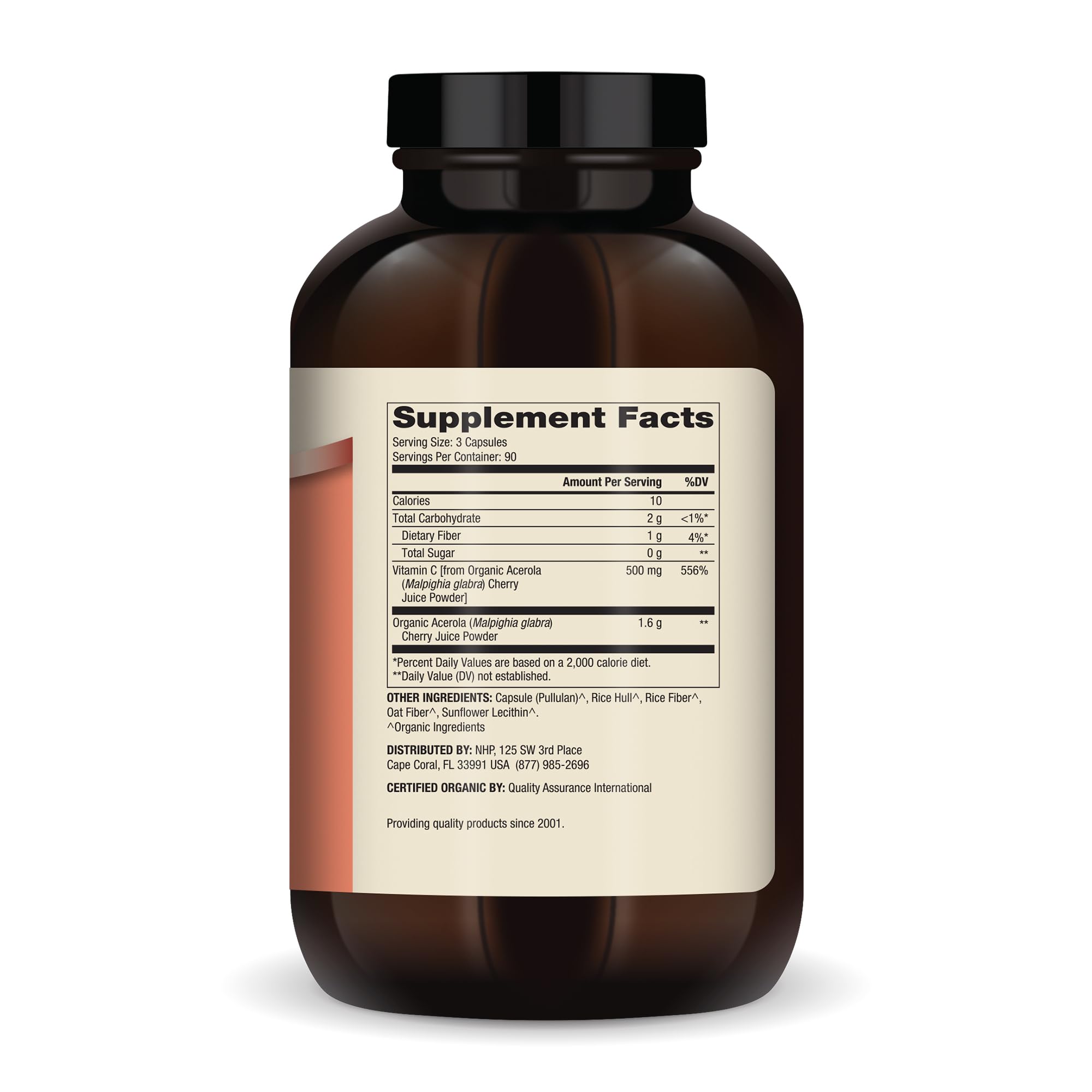 Foto 3 pulgar | Suplemento Dr. Mercola, Vitamina C Orgánica, Acerola Y Cereza, 270 Cápsulas - Venta Internacional.