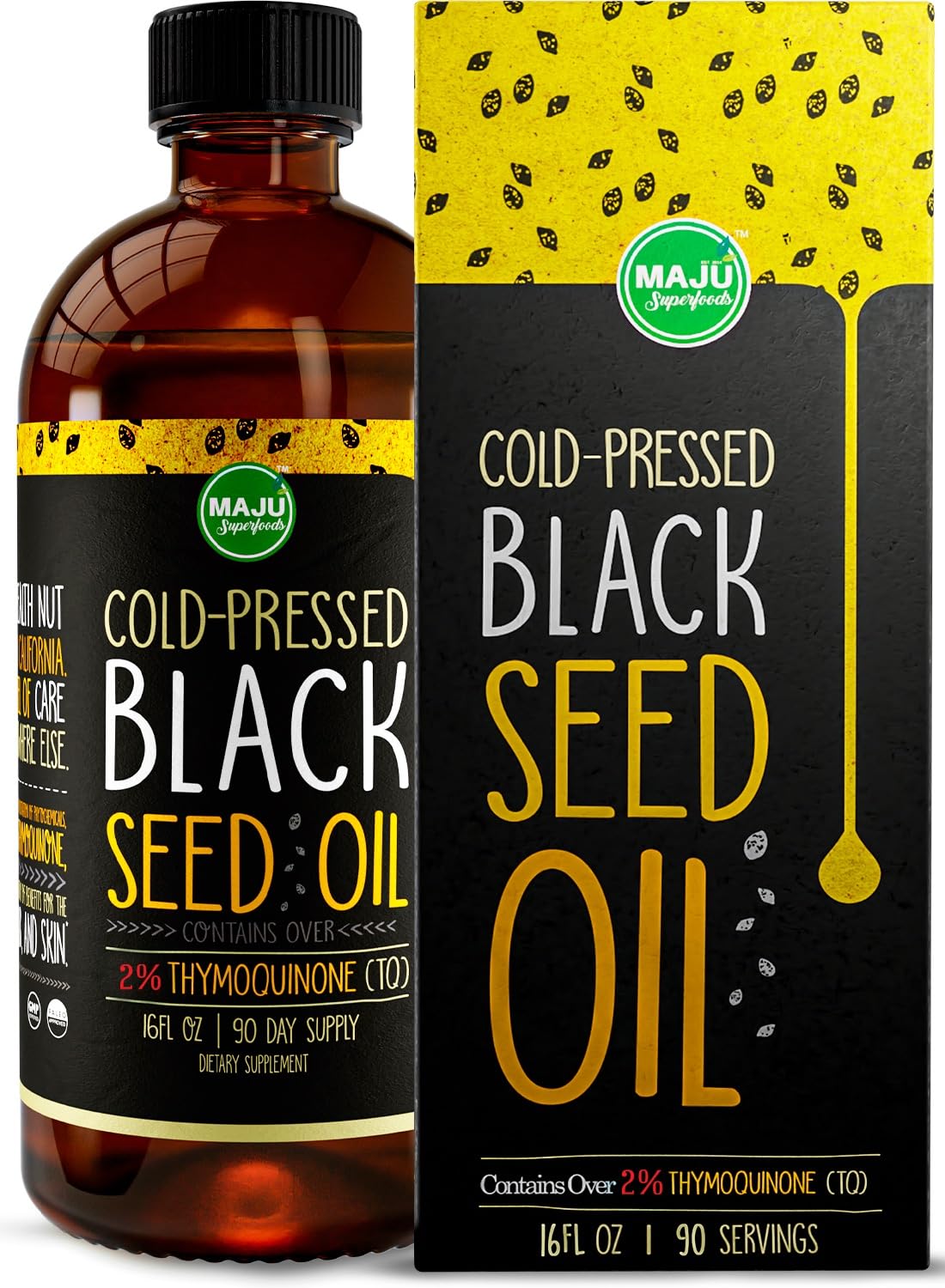 Foto 1 | Aceite De Semilla Negra Maju's 473 Ml: 3 Veces Más Timoquinona Prensada En Frío - Venta Internacional.