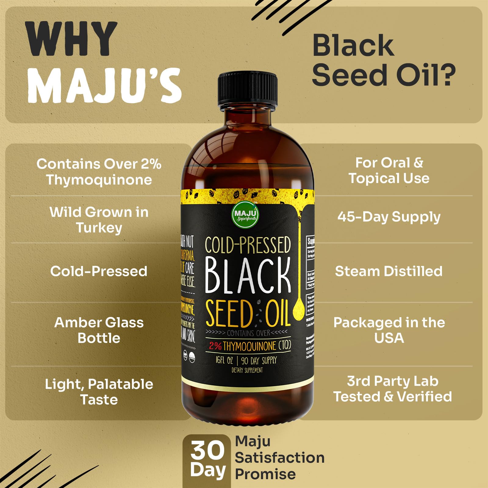 Foto 6 | Aceite De Semilla Negra Maju's 473 Ml: 3 Veces Más Timoquinona Prensada En Frío - Venta Internacional.