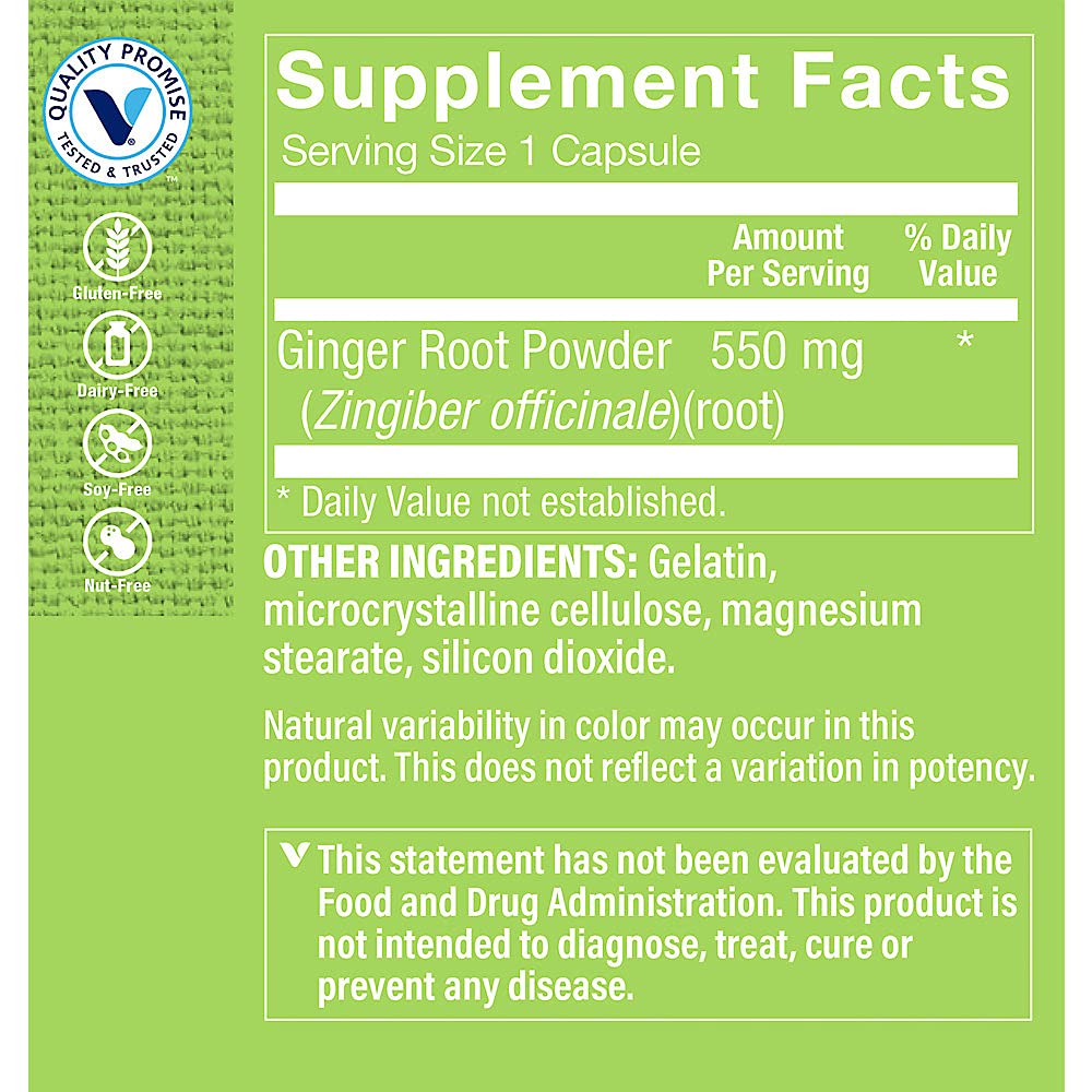 Foto 4 pulgar | Suplemento The Vitamin Shoppe De Raíz De Jengibre 550 Mg 100 Cápsulas - Venta Internacional.