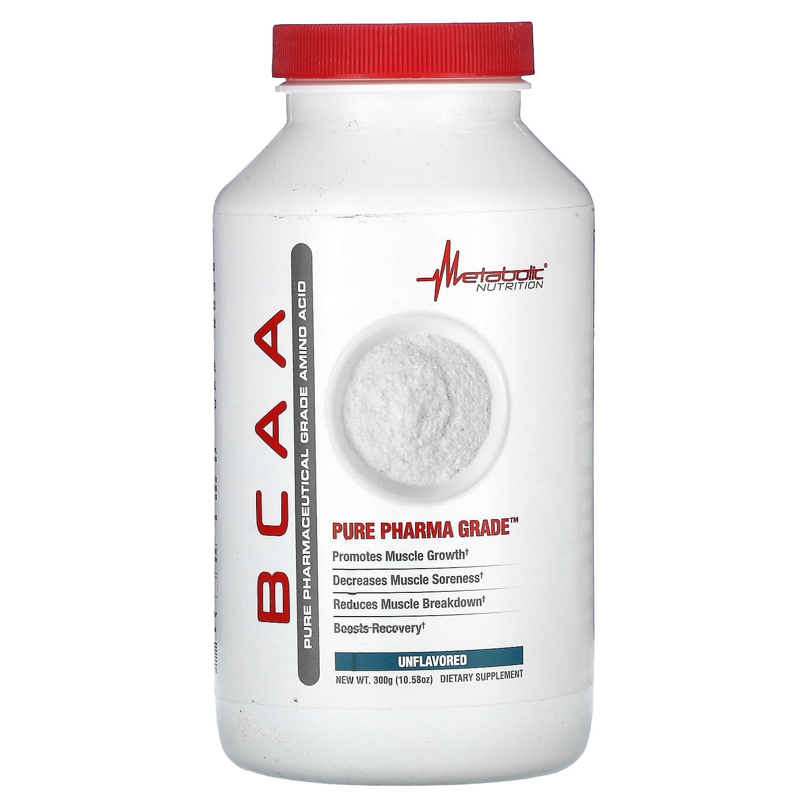 Foto 2 pulgar | Suplemento Metabolic Nutrition Bcaa Sin Sabor 300 G - Venta Internacional.