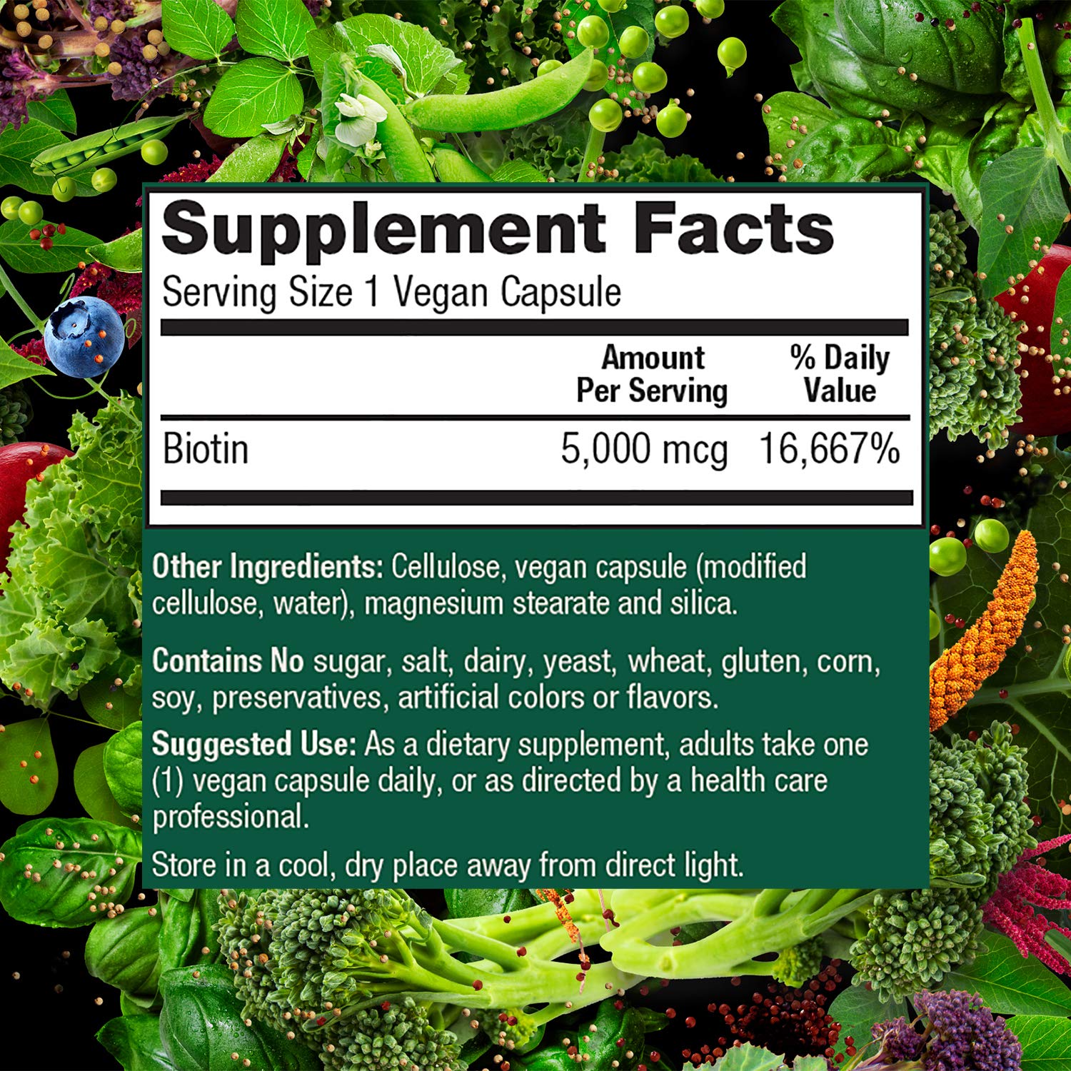 Foto 5 | Suplemento Plantfusion De Biotina Vegana 5000 Mcg 120 Cápsulas - Venta Internacional.