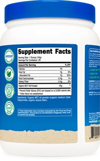 Foto 5 | Aceite Mct En Polvo Nutricost Organic, 454 G, Apto Para Cetogénicos Del Usda - Venta Internacional.