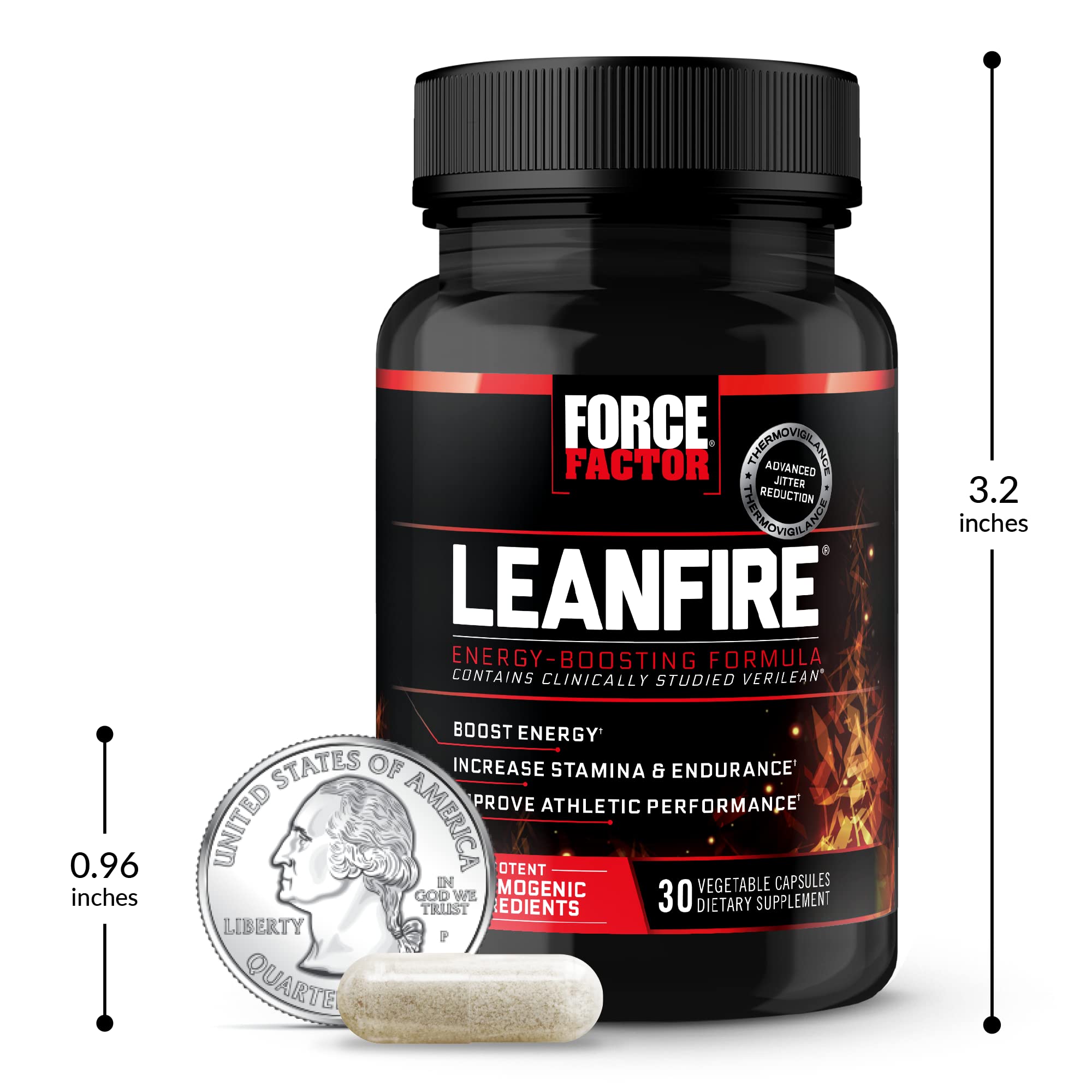 Foto 8 pulgar | Energy Pills Force Factor Leanfire Pre Workout, 30 Pastillas - Venta Internacional.