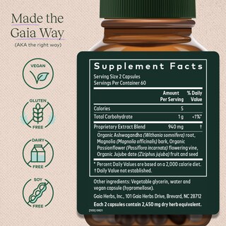 Foto 2 | Suplemento Gaia Herbs Sleepthru Natural Sleep Support 120 Cápsulas - Venta Internacional.