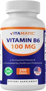 Foto 1 | Suplemento Vitamático De Vitamina B6 100 Mg 250 Comprimidos Vegetariano - Venta Internacional.