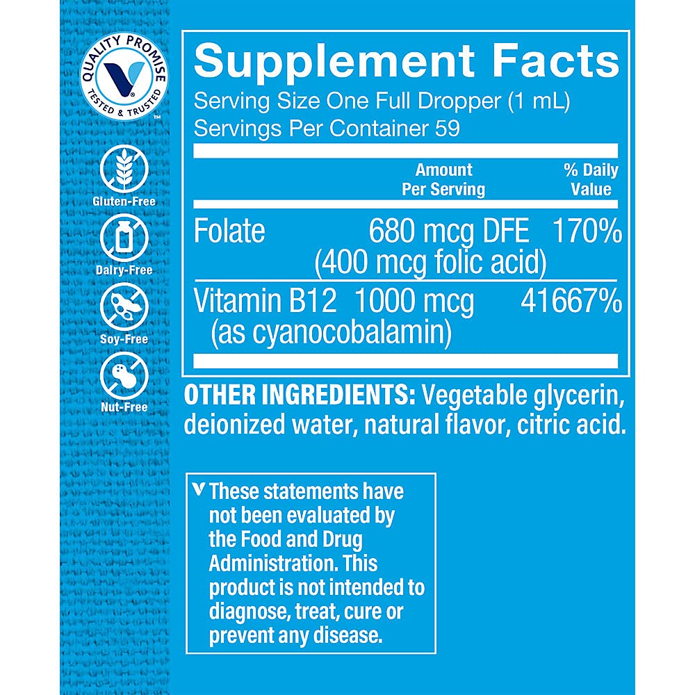 Foto 3 | Complementa El Líquido Vitamin Shoppe Con Vitamina B12 Y Frambuesa - Venta Internacional.