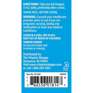 Foto 4 | Complementa El Líquido Vitamin Shoppe Con Vitamina B12 Y Frambuesa - Venta Internacional.