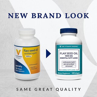 Foto 3 | Suplemento De Aceite De Semillas De Lino De The Vitamin Shoppe, 1000 Mg, 120 Cápsulas Blandas - Venta Internacional.