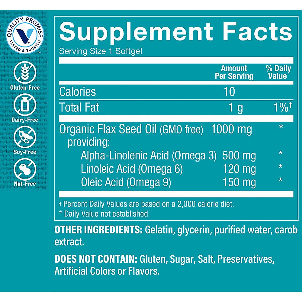 Foto 5 pulgar | Suplemento De Aceite De Semillas De Lino De The Vitamin Shoppe, 1000 Mg, 120 Cápsulas Blandas - Venta Internacional.