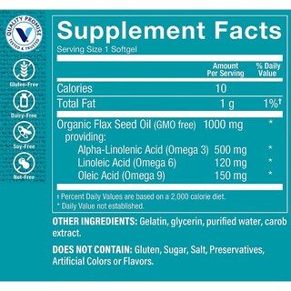 Foto 4 | Suplemento De Aceite De Semillas De Lino De The Vitamin Shoppe, 1000 Mg, 120 Cápsulas Blandas - Venta Internacional.