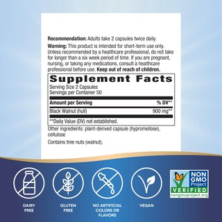 Foto 5 | Suplemento Nature's Way Con Cáscaras De Nuez Negra, 100 Cápsulas - Venta Internacional.