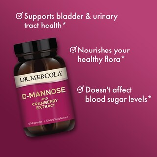 Foto 4 | Suplemento Dr. Mercola De D-manosa Y Extracto De Arándano 60 Cápsulas - Venta Internacional.