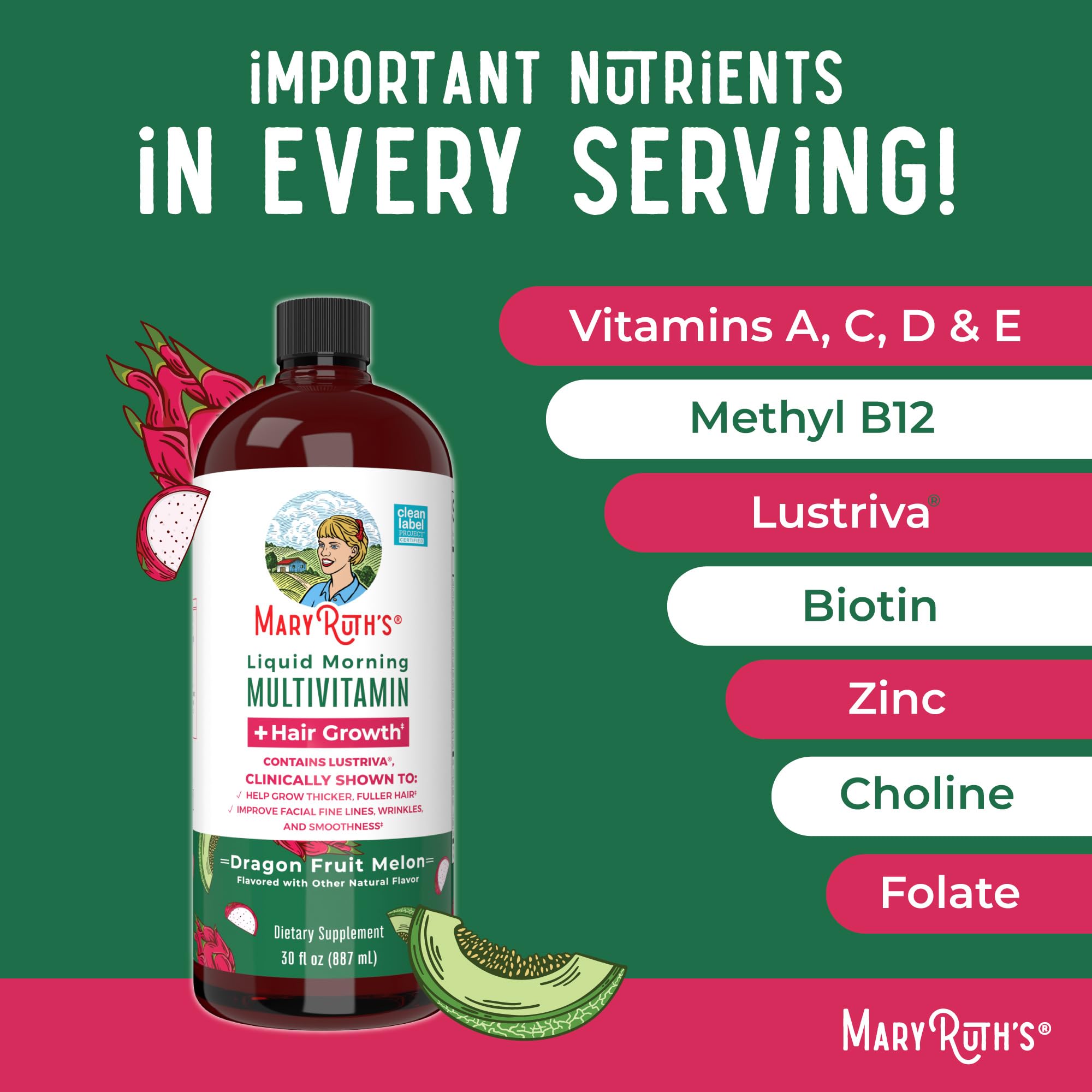 Foto 7 | Suplemento Multivitamínico Líquido Maryruth's Para El Crecimiento Del Cabello, 900 Ml - Venta Internacional.