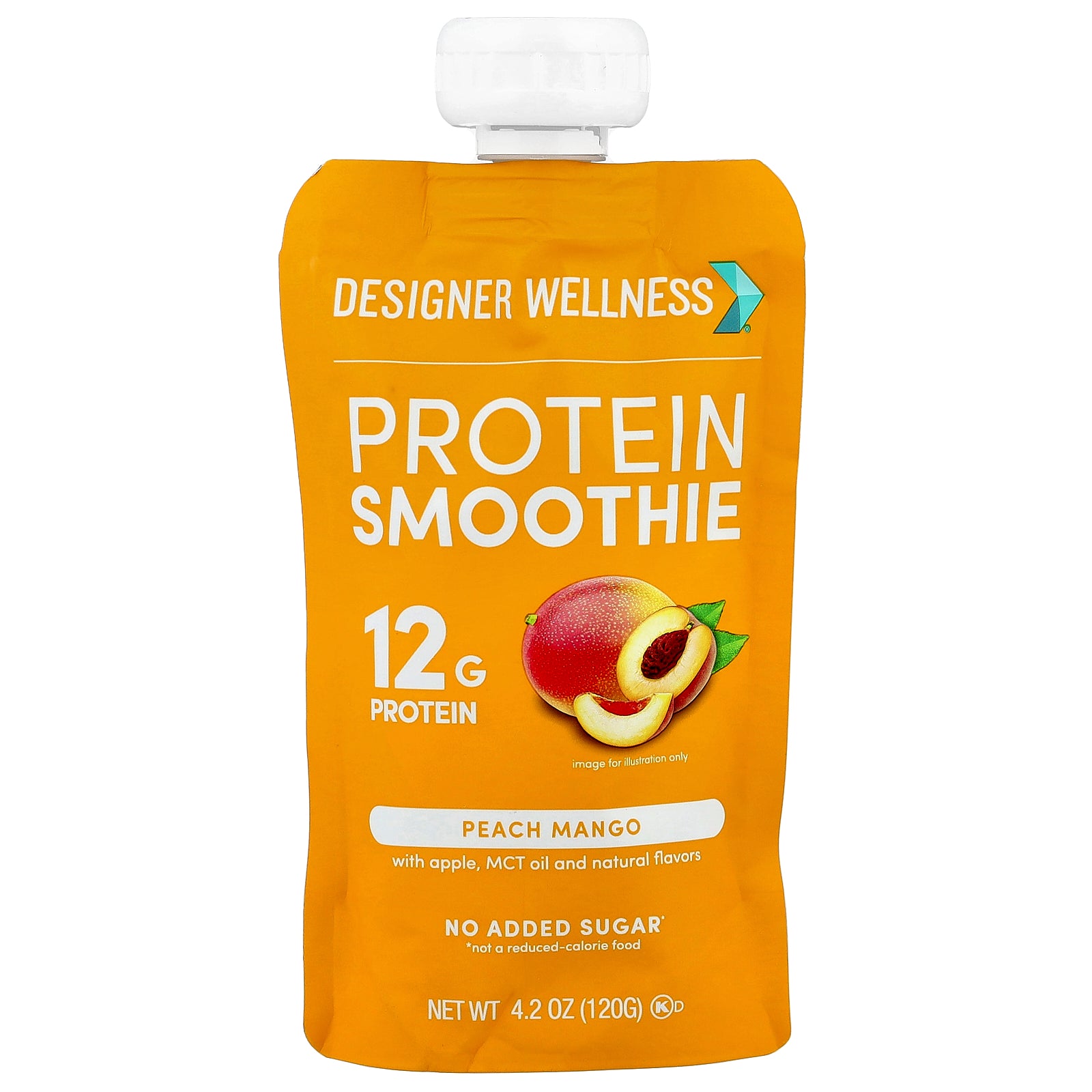 Foto 4 pulgar | Smoothie Protein Designer Wellness Melocotón Y Mango 120 G X 4 - Venta Internacional.