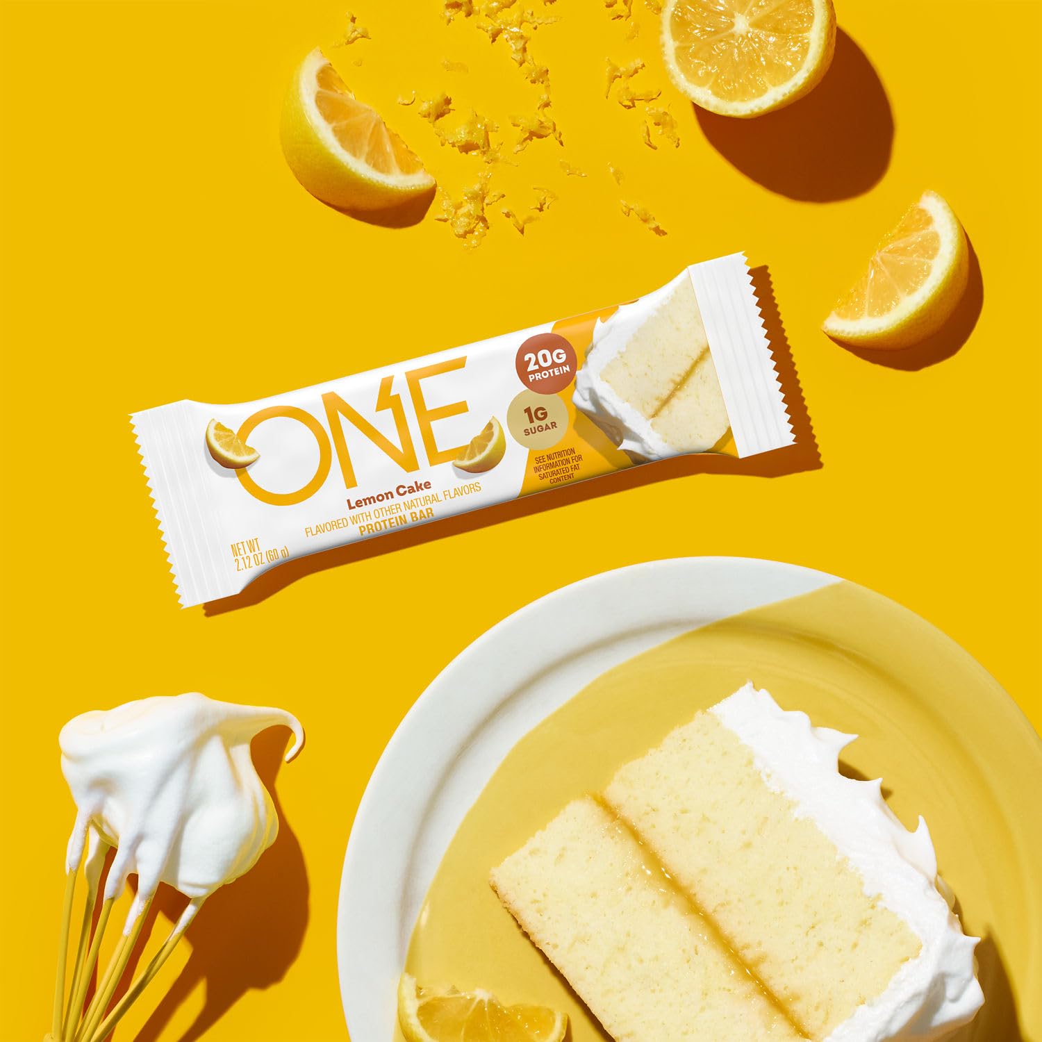 Foto 3 pulgar | Protein Bars One Lemon Cake Sin Gluten, 20 G De Proteína, 12 X 60 G - Venta Internacional.