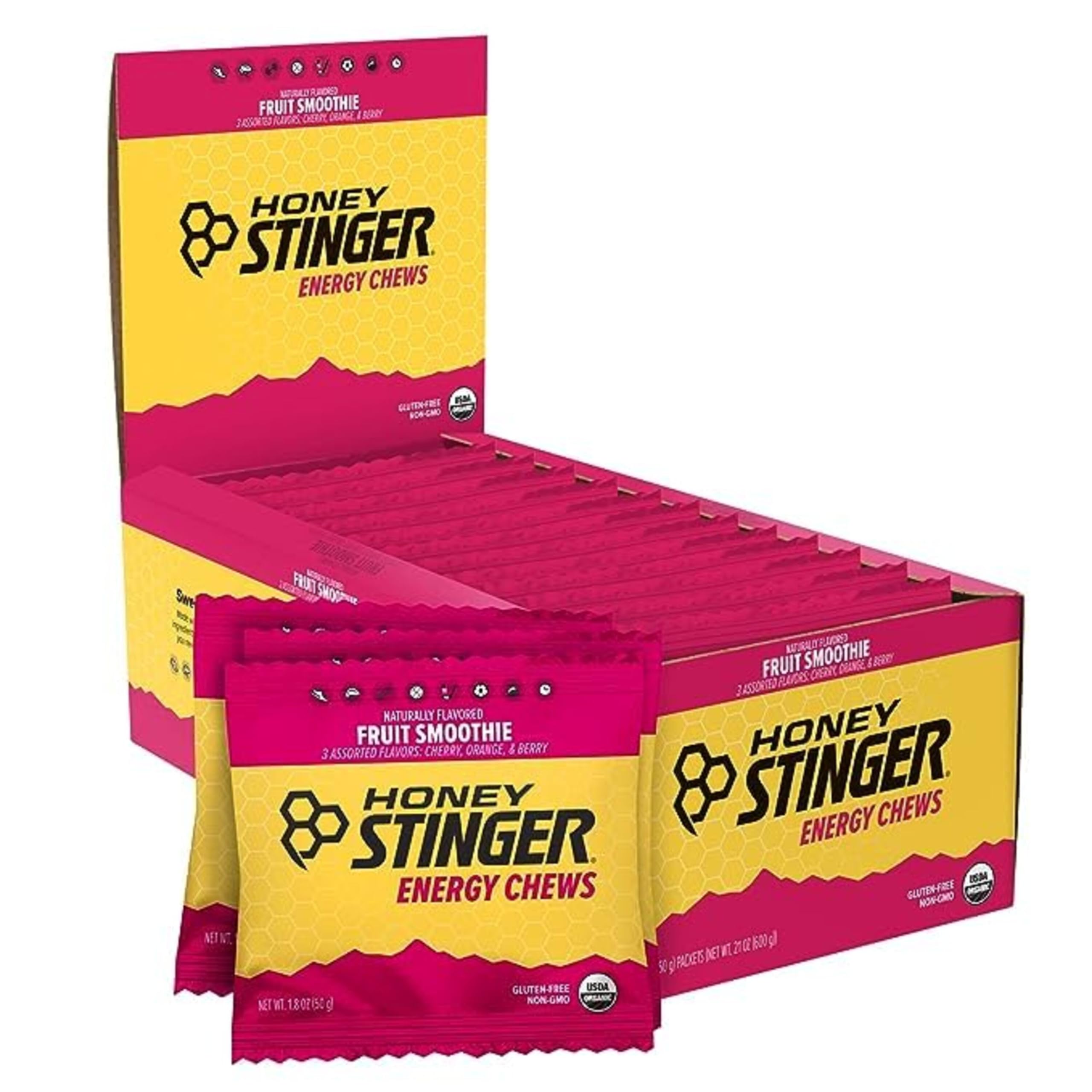 Foto 2 pulgar | Batido De Frutas Orgánico Energy Chew Honey Stinger, 610 Ml, 12 Unidades - Venta Internacional.