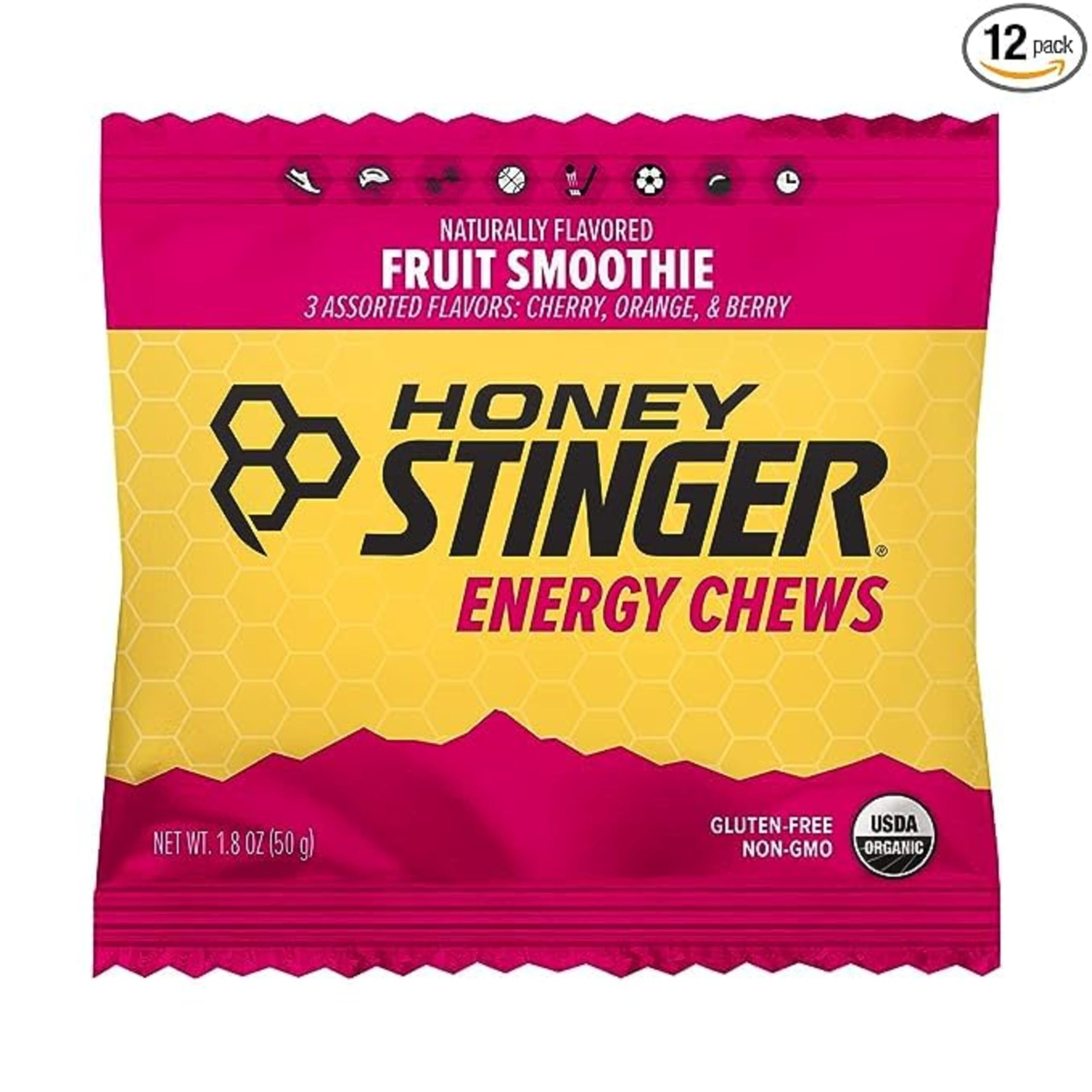 Foto 3 pulgar | Batido De Frutas Orgánico Energy Chew Honey Stinger, 610 Ml, 12 Unidades - Venta Internacional.