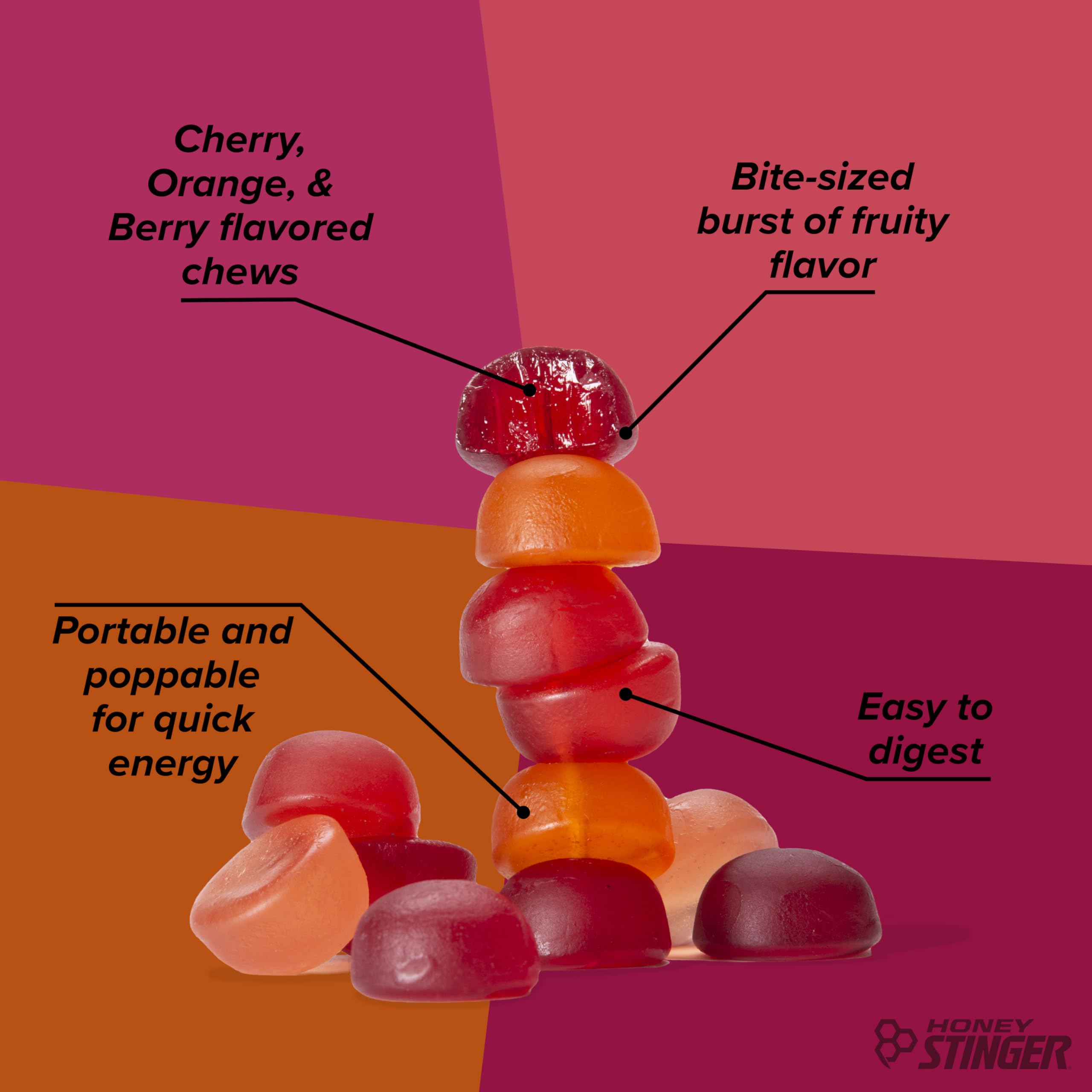 Foto 5 pulgar | Batido De Frutas Orgánico Energy Chew Honey Stinger, 610 Ml, 12 Unidades - Venta Internacional.