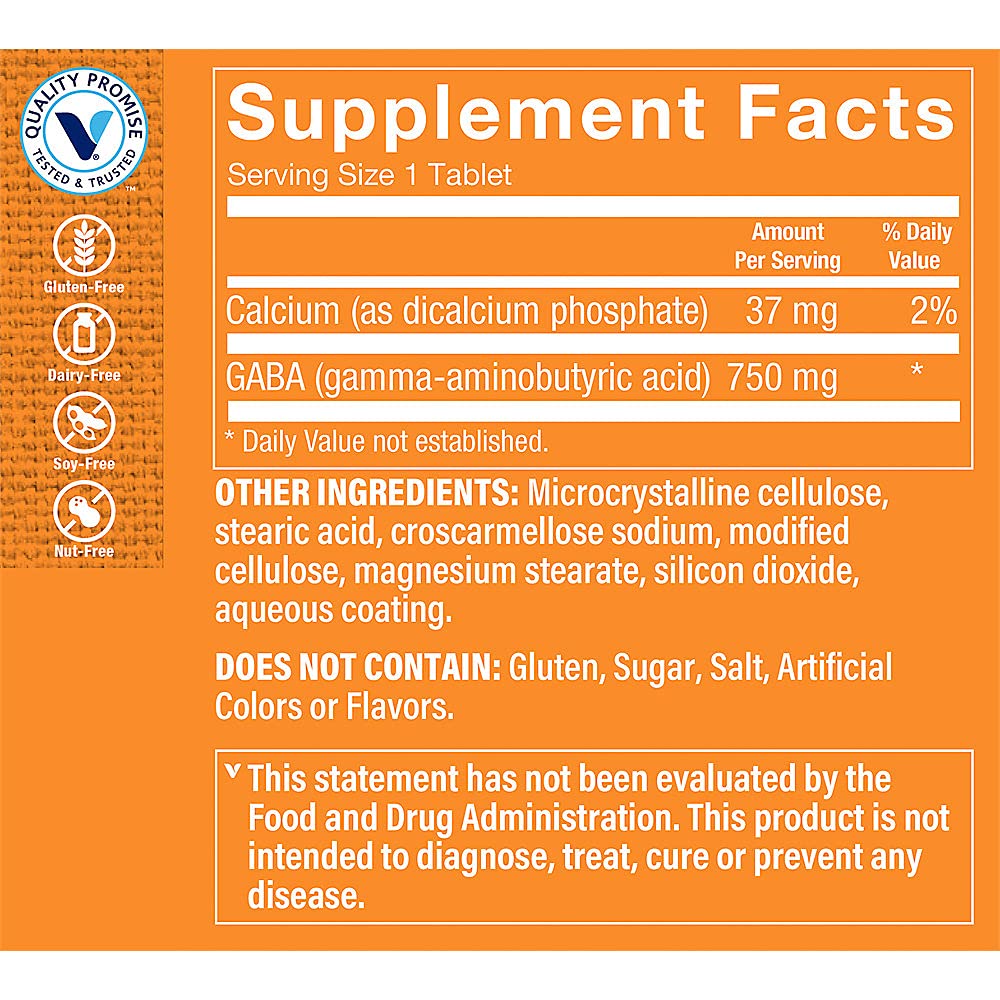 Foto 3 | El Suplemento The Vitamin Shoppe Gaba 750 Mg Apoya La Relajación - Venta Internacional.