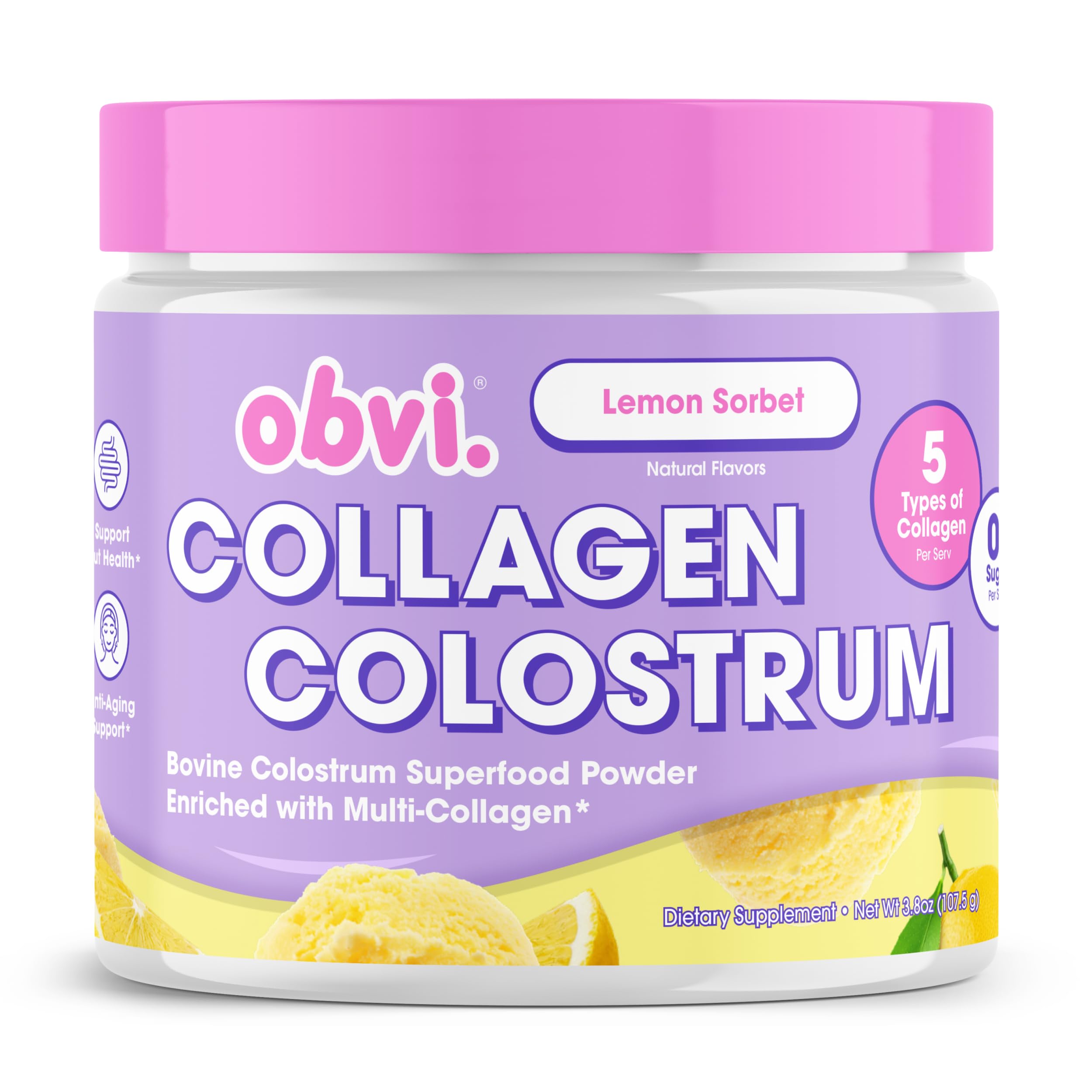 Foto 1 | Suplemento Obvi, Péptido De Colágeno Y Calostro En Polvo, 30 Porciones - Venta Internacional.