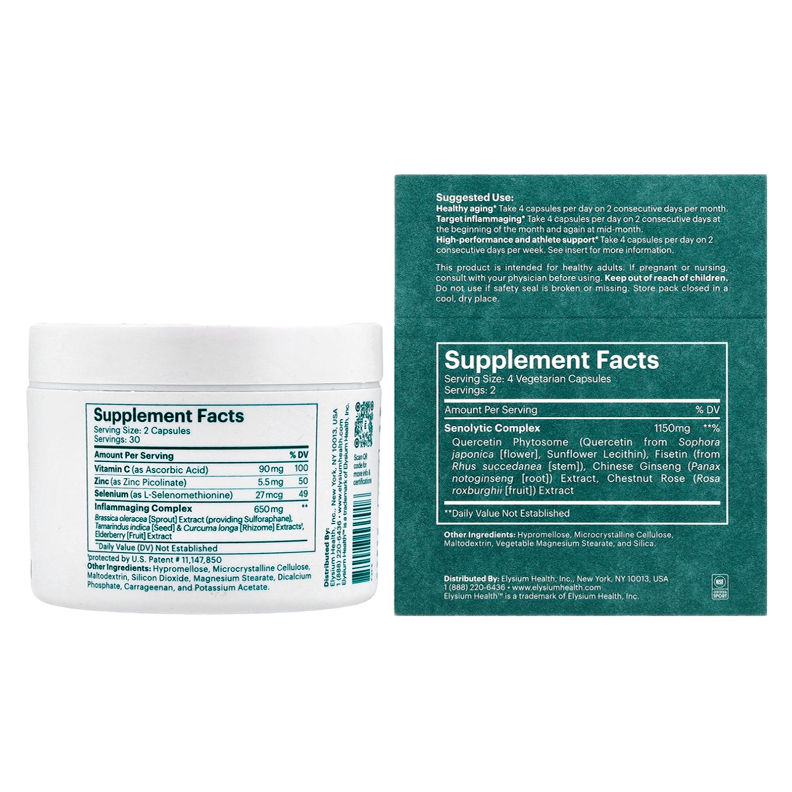 Foto 3 pulgar | Suplemento Elysium Immune Health + Inflammaging 68 Cápsulas - Venta Internacional.