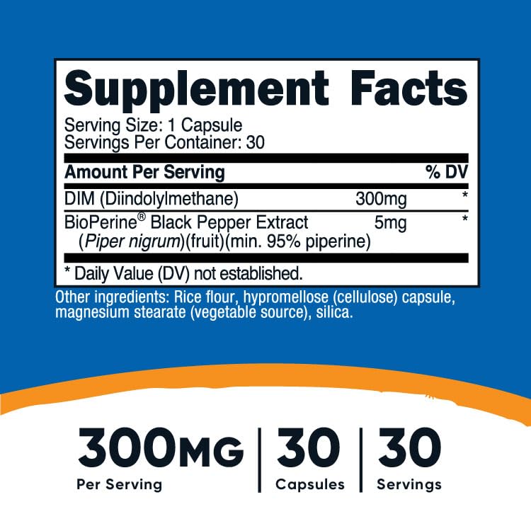 Foto 2 | Suplemento Nutricost Dim Diindolilmetano 300 Mg 30 Cápsulas - Venta Internacional.