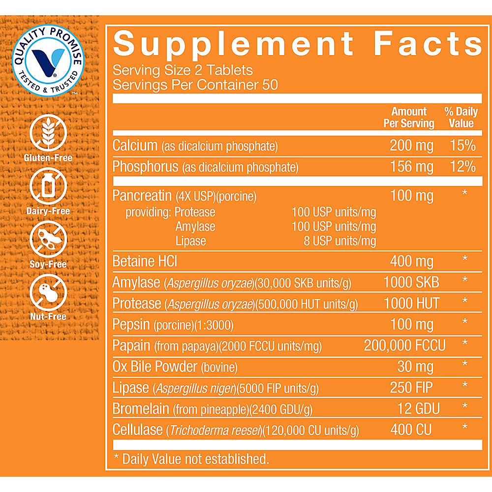Foto 4 pulgar | Complementa The Vitamin Shoppe Multi Enzyme 100 Tabletas - Venta Internacional.
